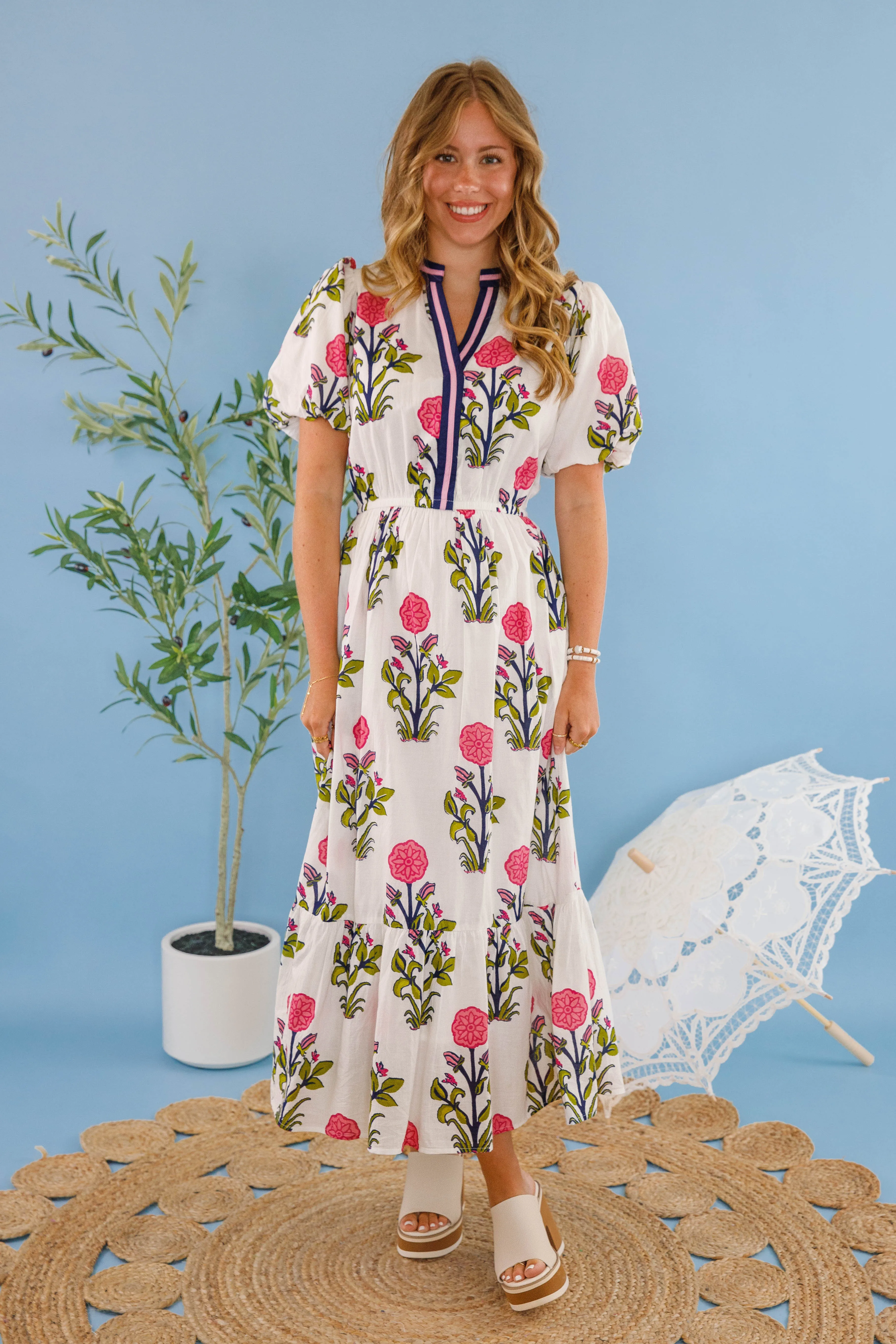 Quick Fit Feminine Look Bring Me Back To Life Midi Dress-White