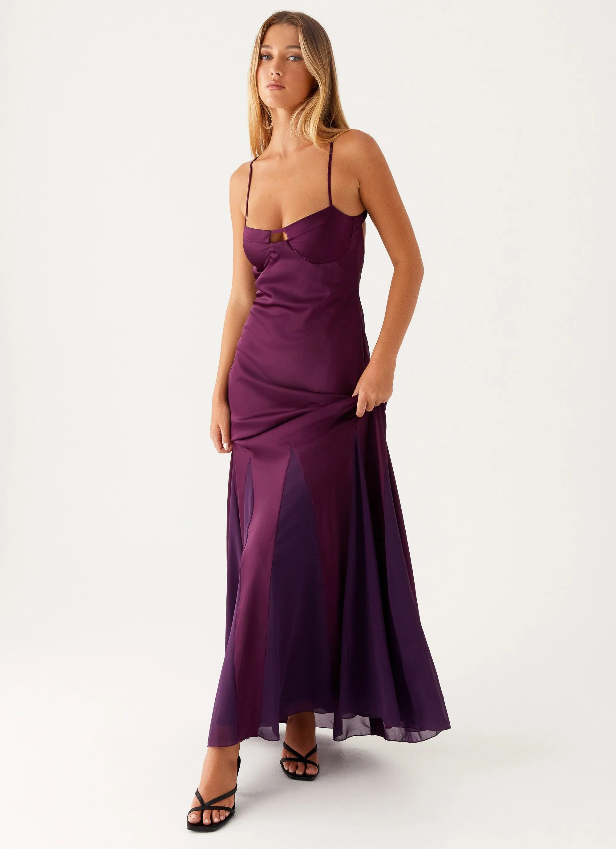 Ravello Maxi Dress - Mulberry Simplistic Mood Body Flow