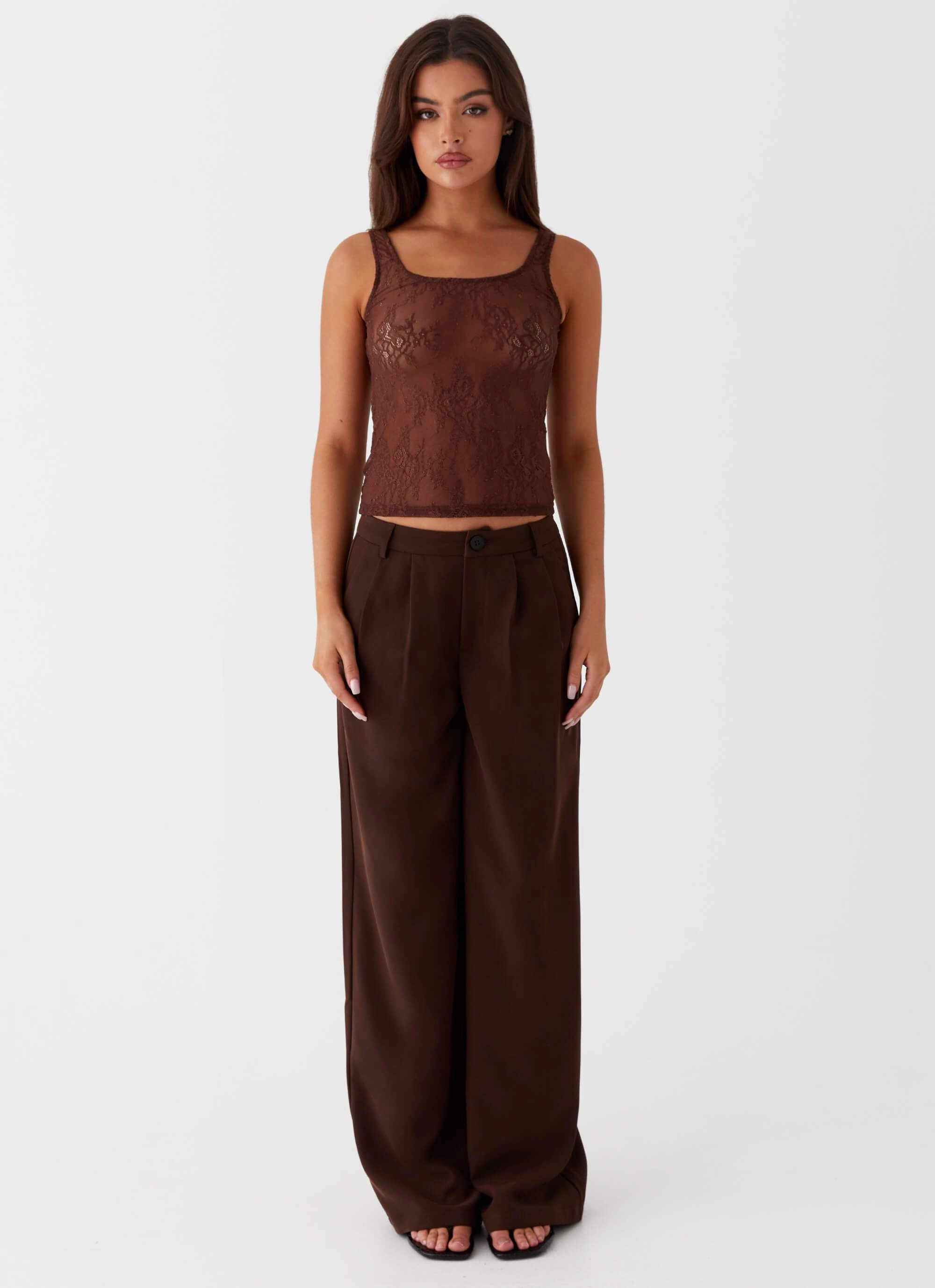 Ravenscroft Suit Pants - Dark Chocolate Compact Storage