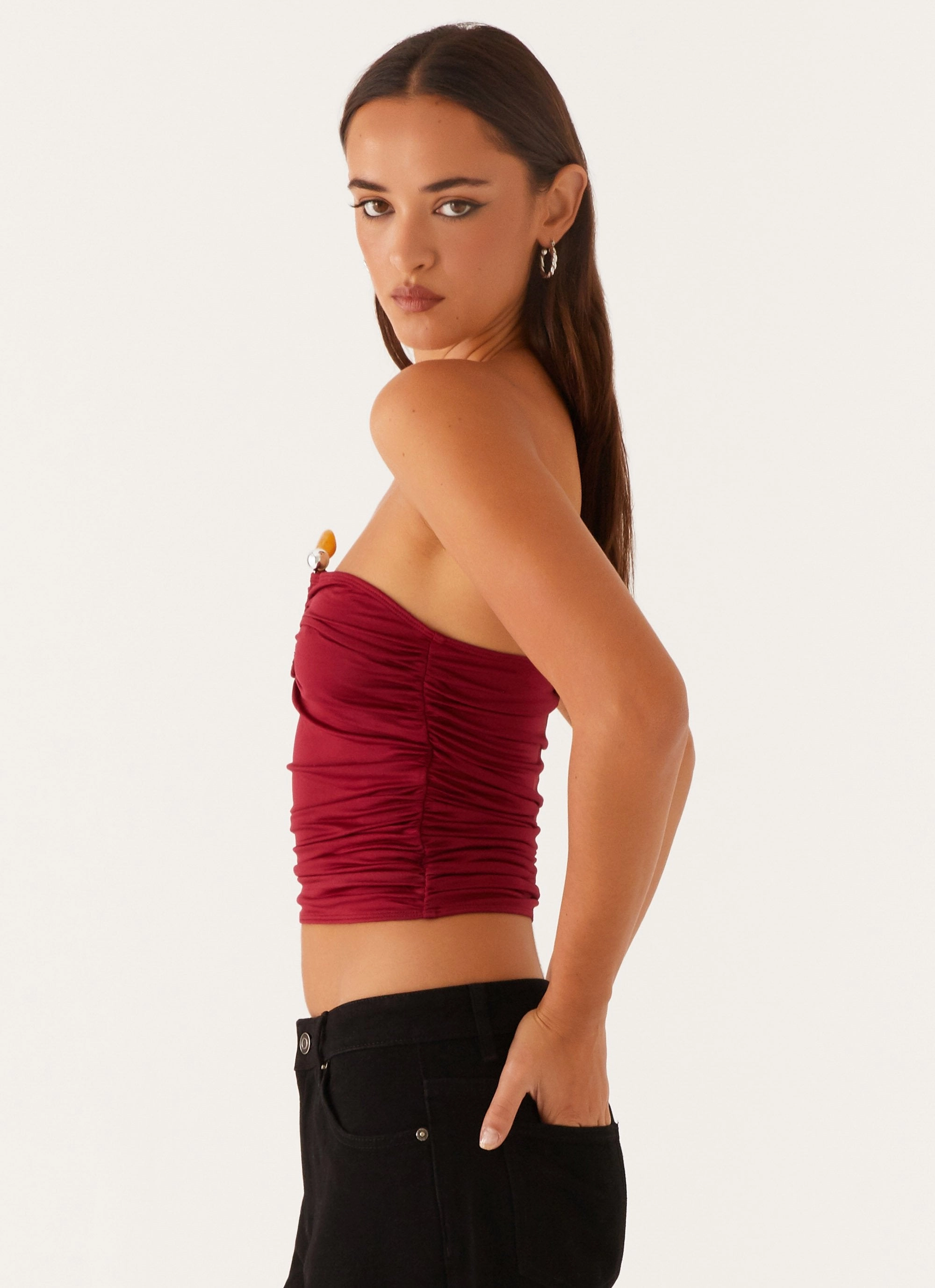 stain resistant coating Rudy Tube Top - Maroon