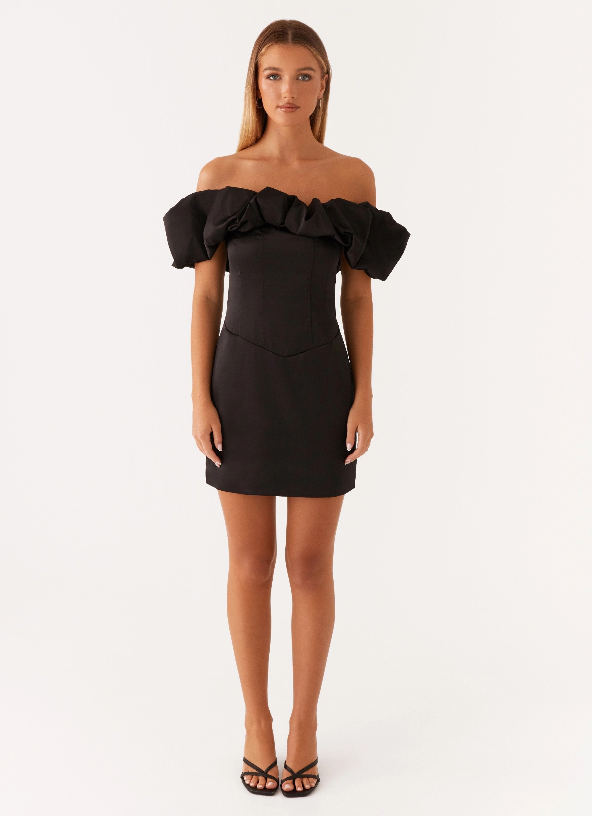 Read My Mind Mini Dress - Black Layering-Piece