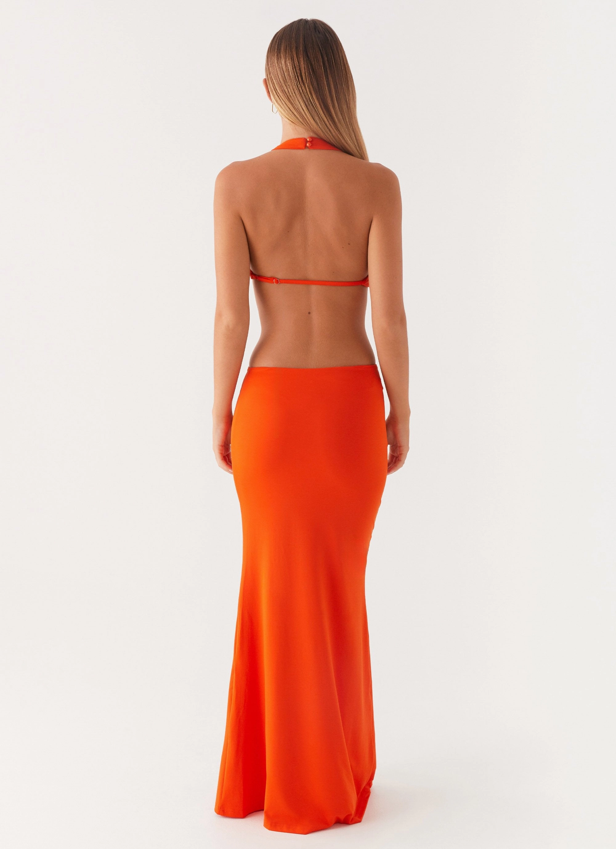 Delicate Edge Tie-dye Reasons To Stay Cut Out Maxi Dress - Orange