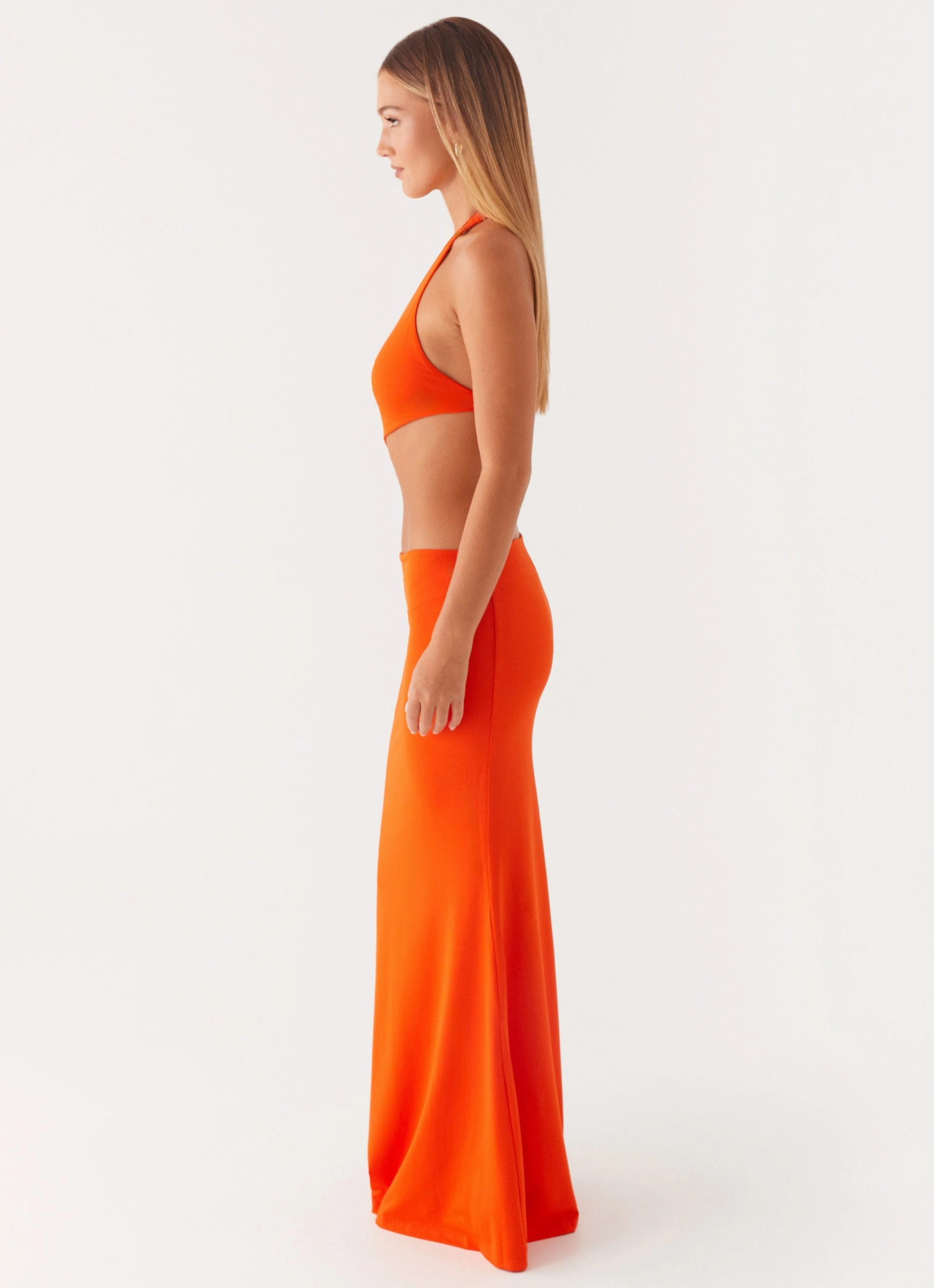 Reasons To Stay Cut Out Maxi Dress - Orange Feminine Design Fit Focused