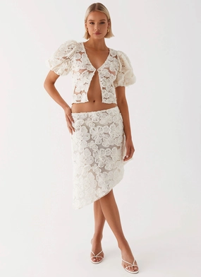 Knit Fabric Technology LayeredDurability Orchid Breeze Top - Ivory