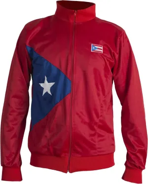 Red Puerto Rico National Flag Caribbean Jacket Tracksuit Jumper Man Top