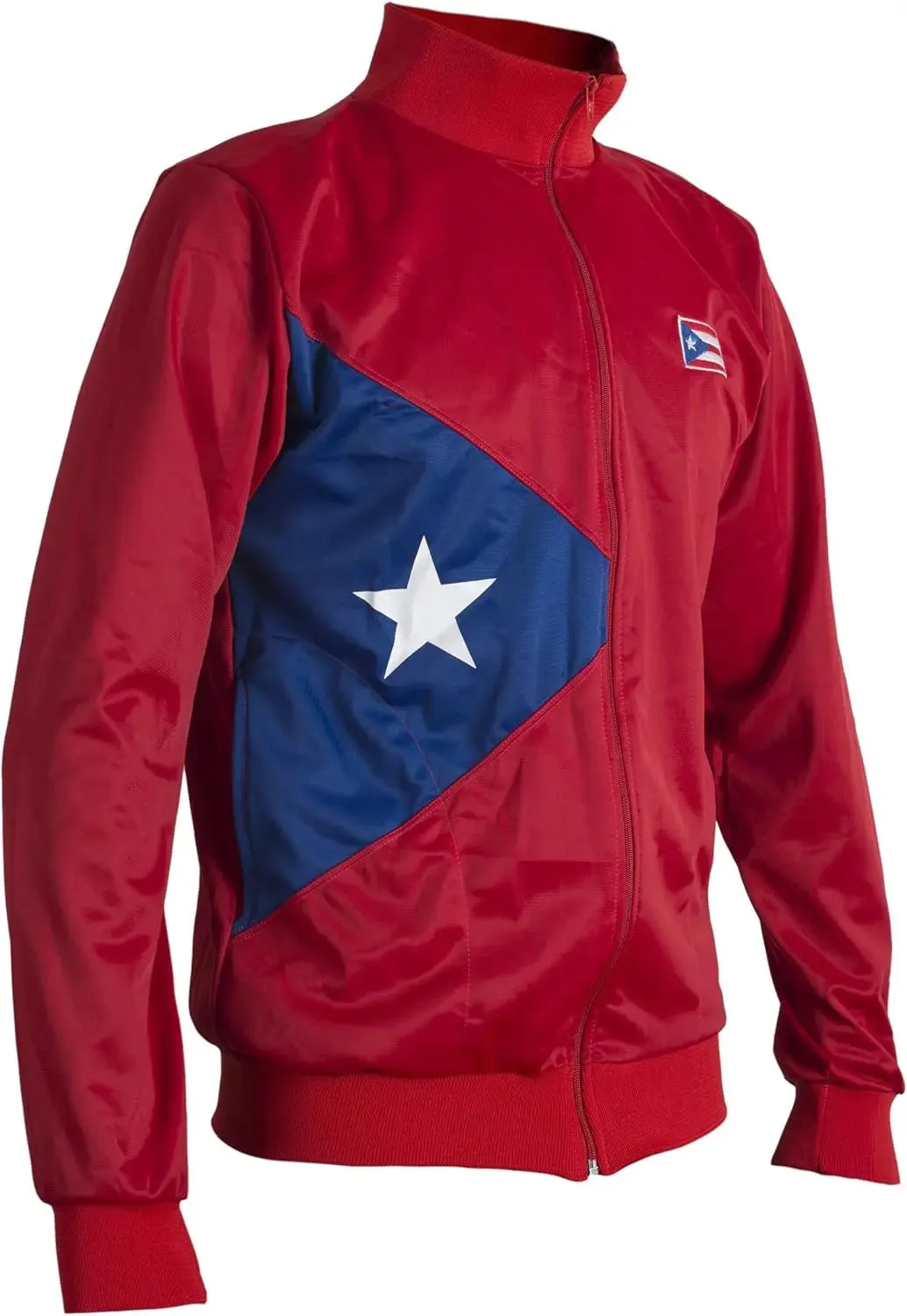 Red Puerto Rico National Flag Caribbean Jacket Tracksuit Jumper Man Top