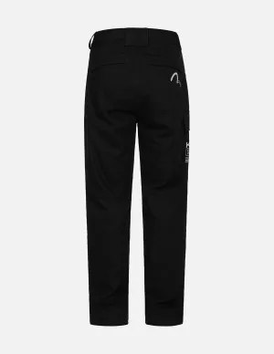 Reflective Seagull Print Straight Leg Straight Fit Pants