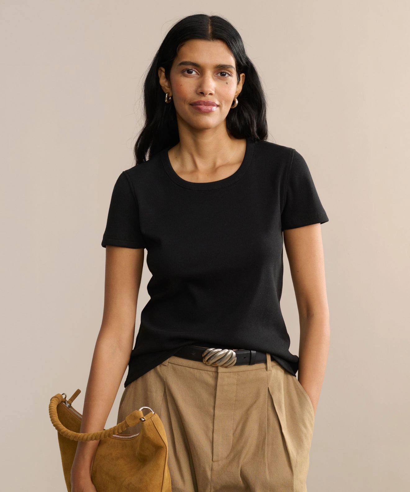 Rib Tee Quick Dry Feature Relaxed Sweatshirt