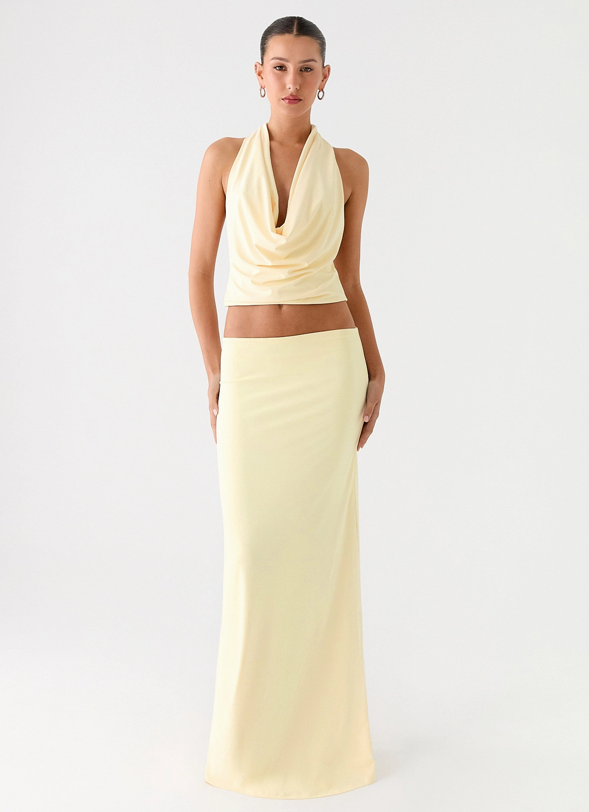 FlexibleStretchWeave Ashi Maxi Skirt - Yellow