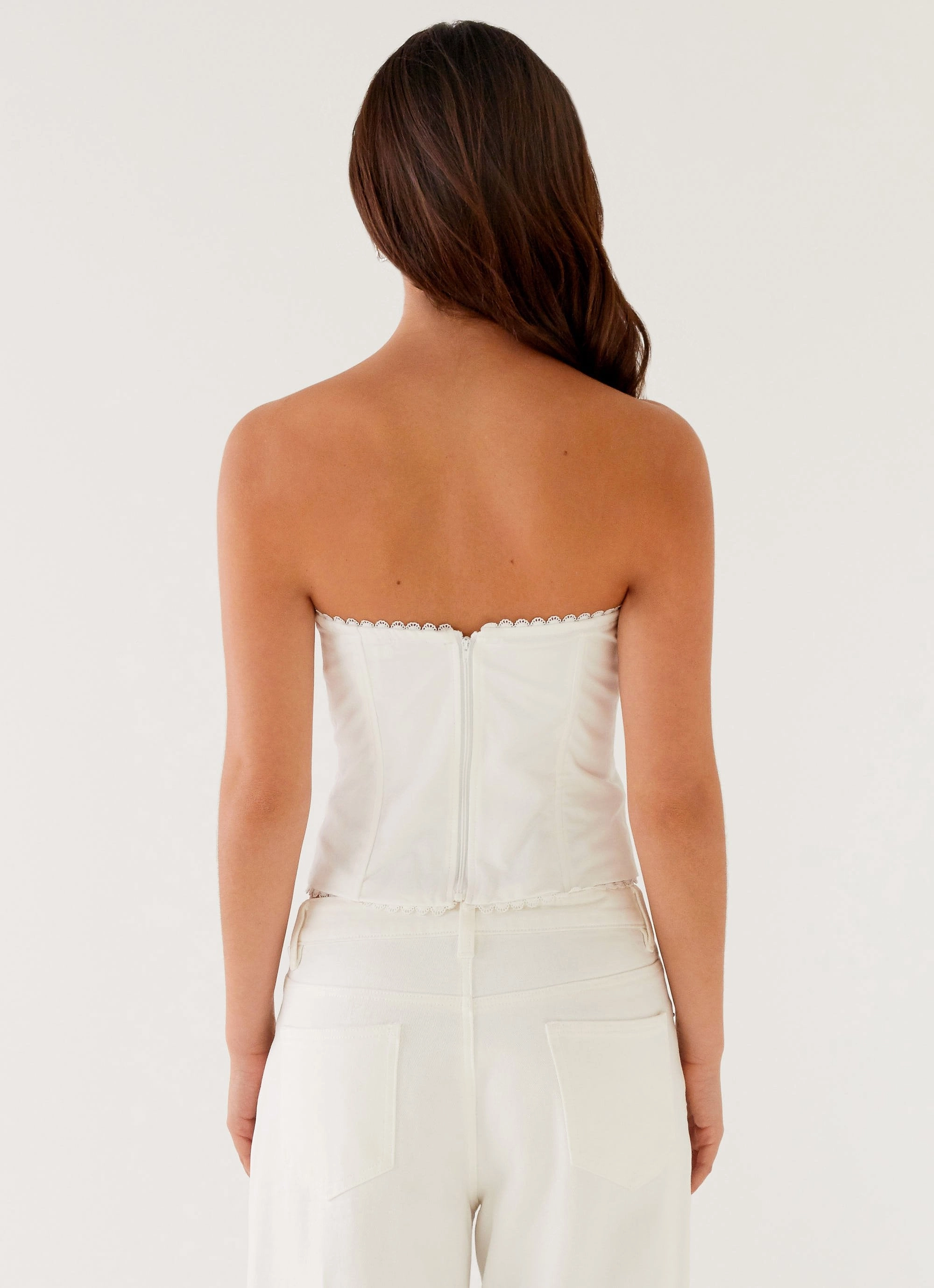 Breathable Tank NonRestrictiveCollar Tory Bustier Top - Ivory