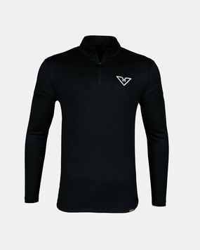 Black HyFlyers Quarter Zip Wide Shoulder Cut Fun Design
