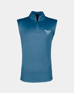Light Fabric Eco Friendly Material Slate Blue HyFlyers Quarter Zip Vest