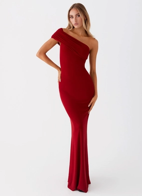 Reine Maxi Dress - Red Tailored Mood Lounge Mode