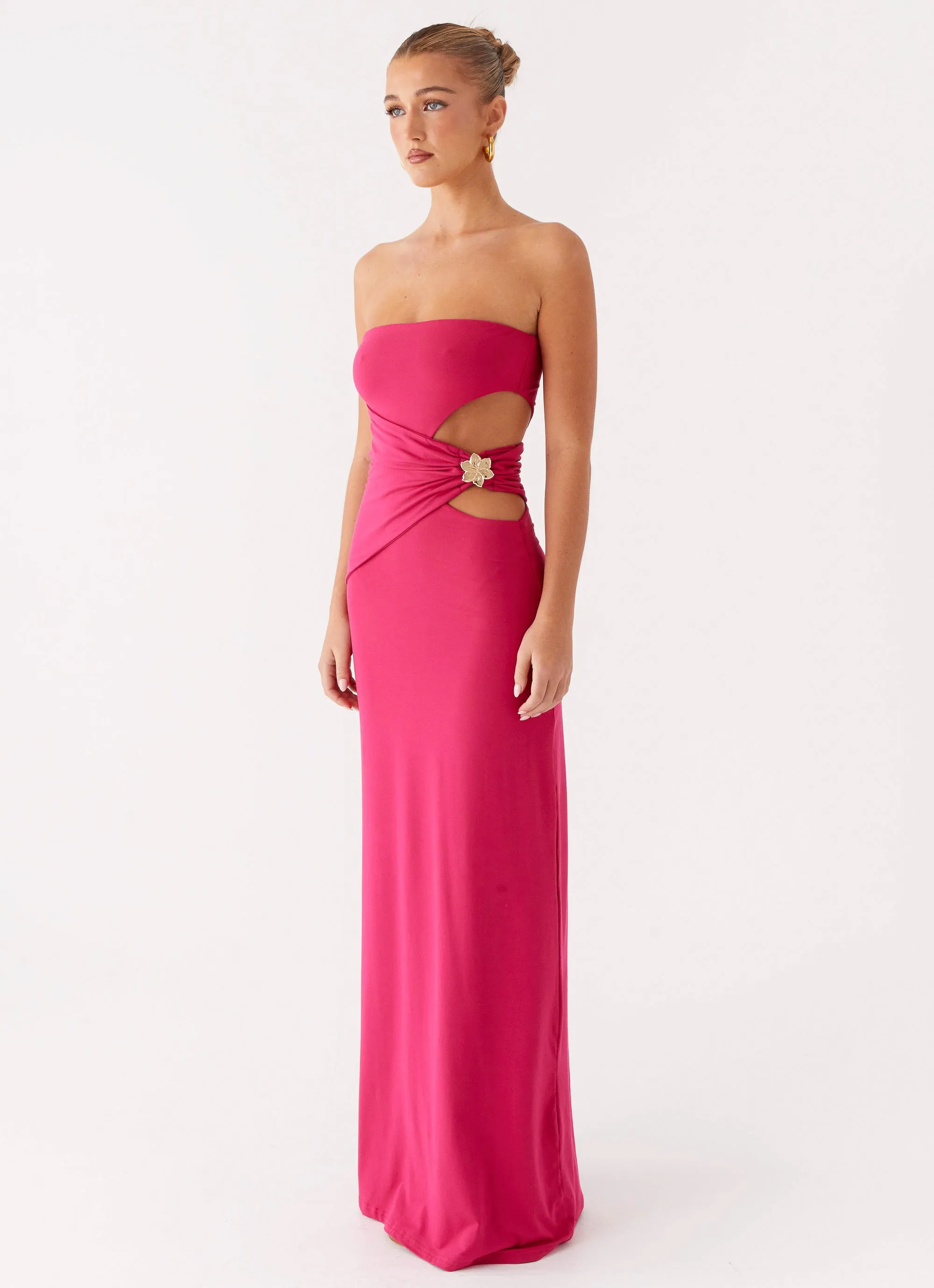 Anetta Maxi Dress - Fuchsia Soul Warm Cool Undertone