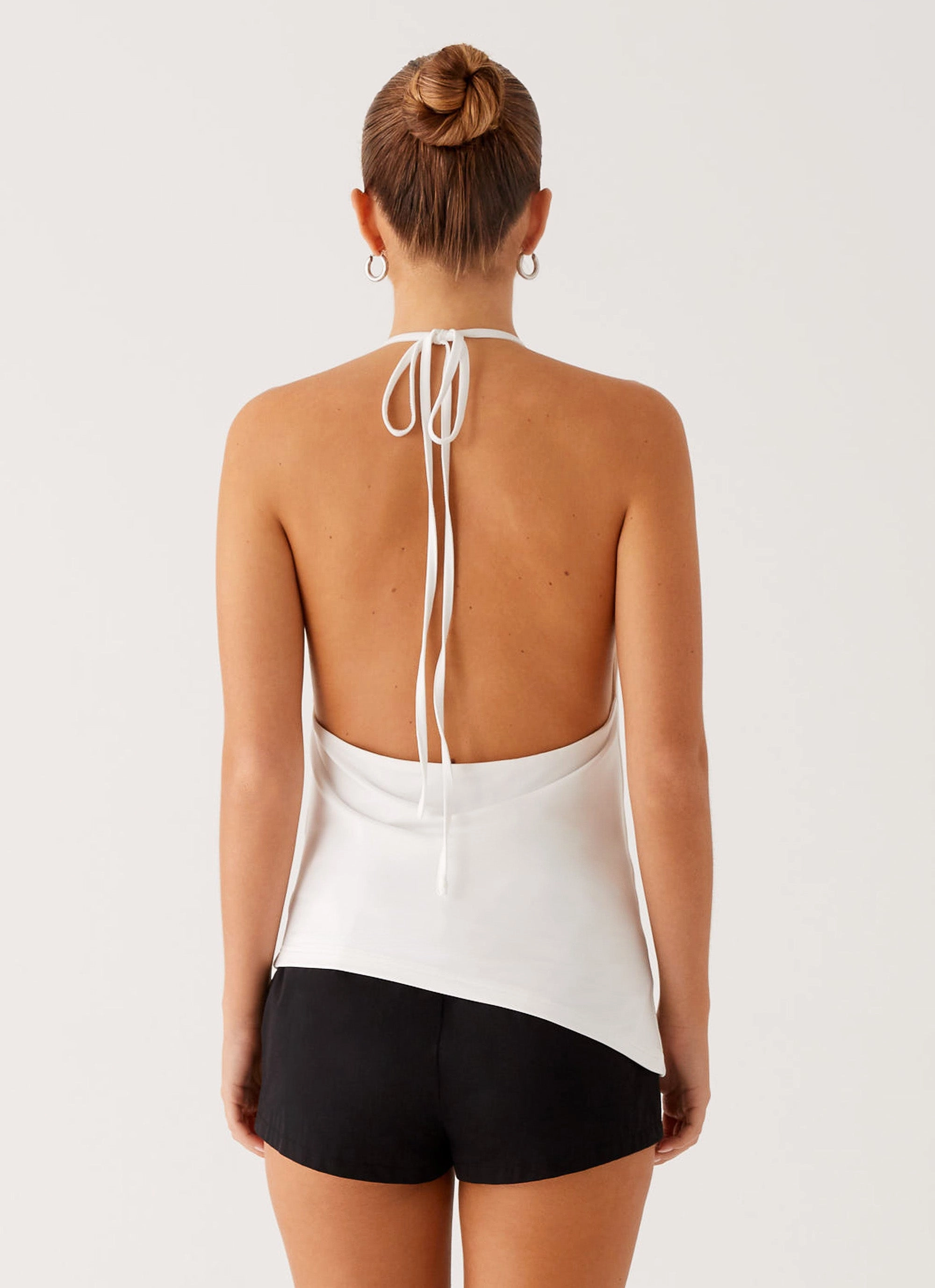 Warm Layer Dasha Cowl Top - White
