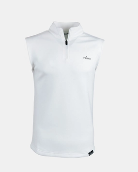 White Quarter Zip Vest Soft Inner Lining