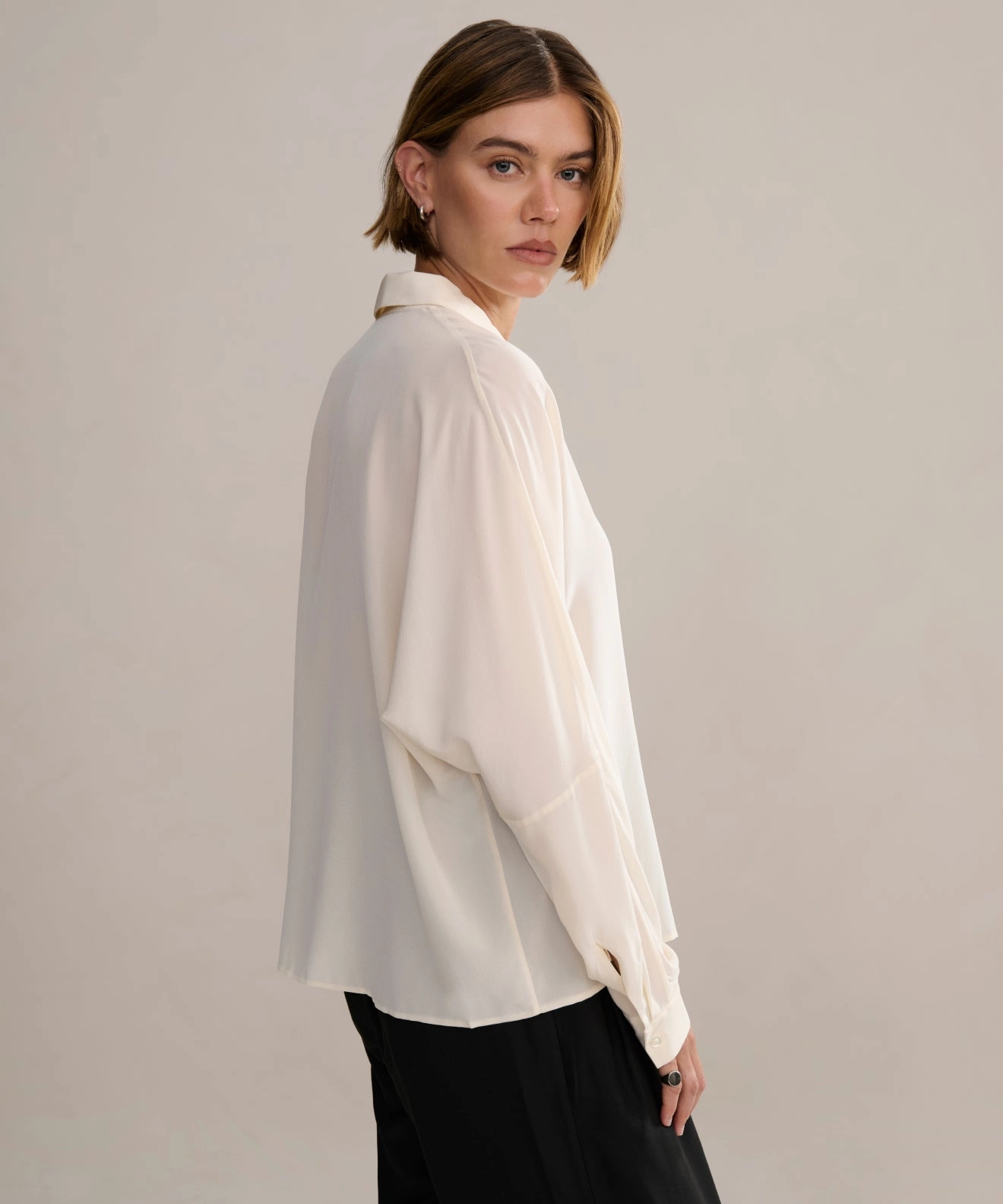 Layered Hem Reinforcement AntiPillingTechnology Silk Sloane Shirt