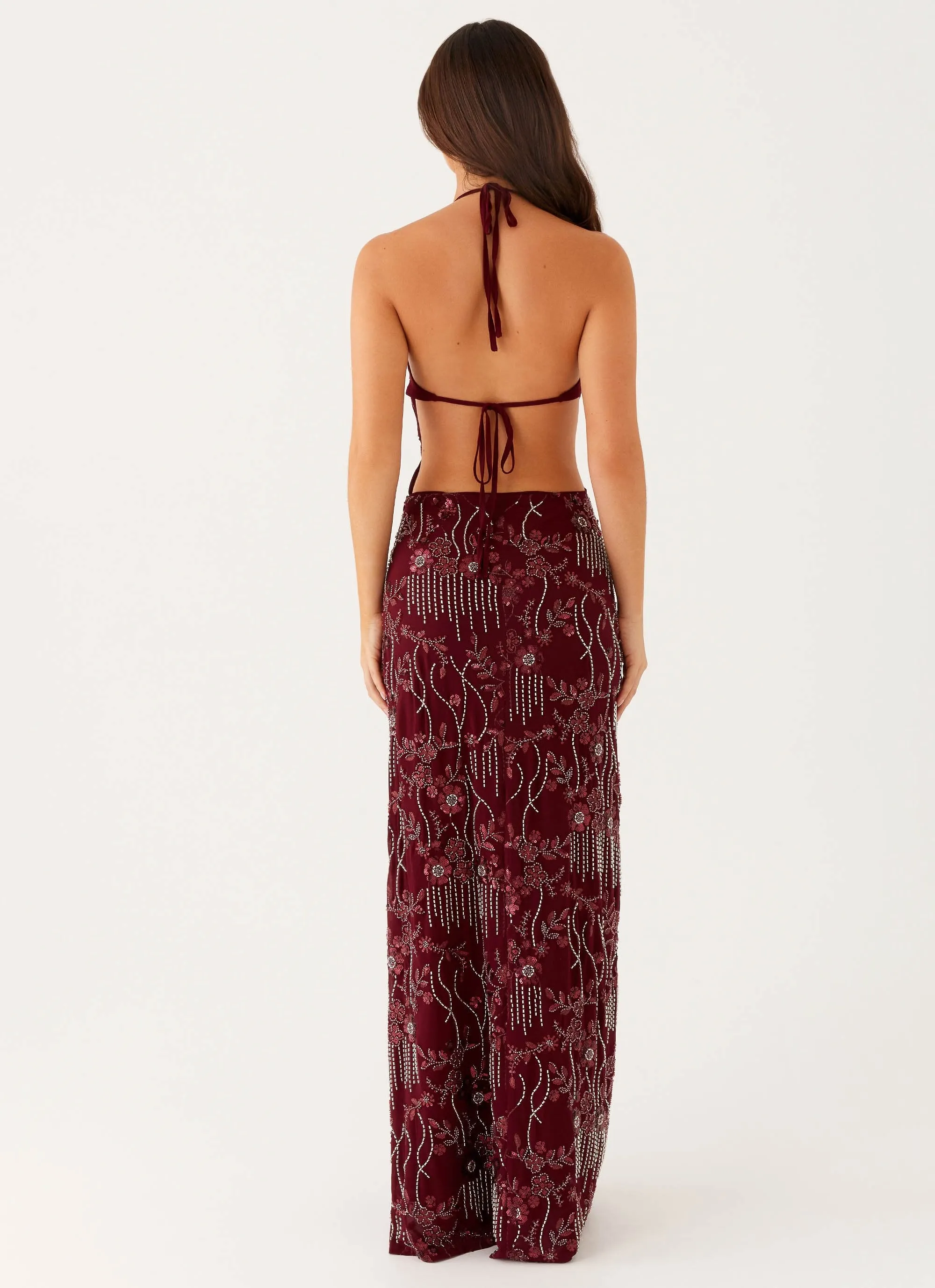 All For Love Maxi Dress - Burgundy Soft Appeal Tailored Fit