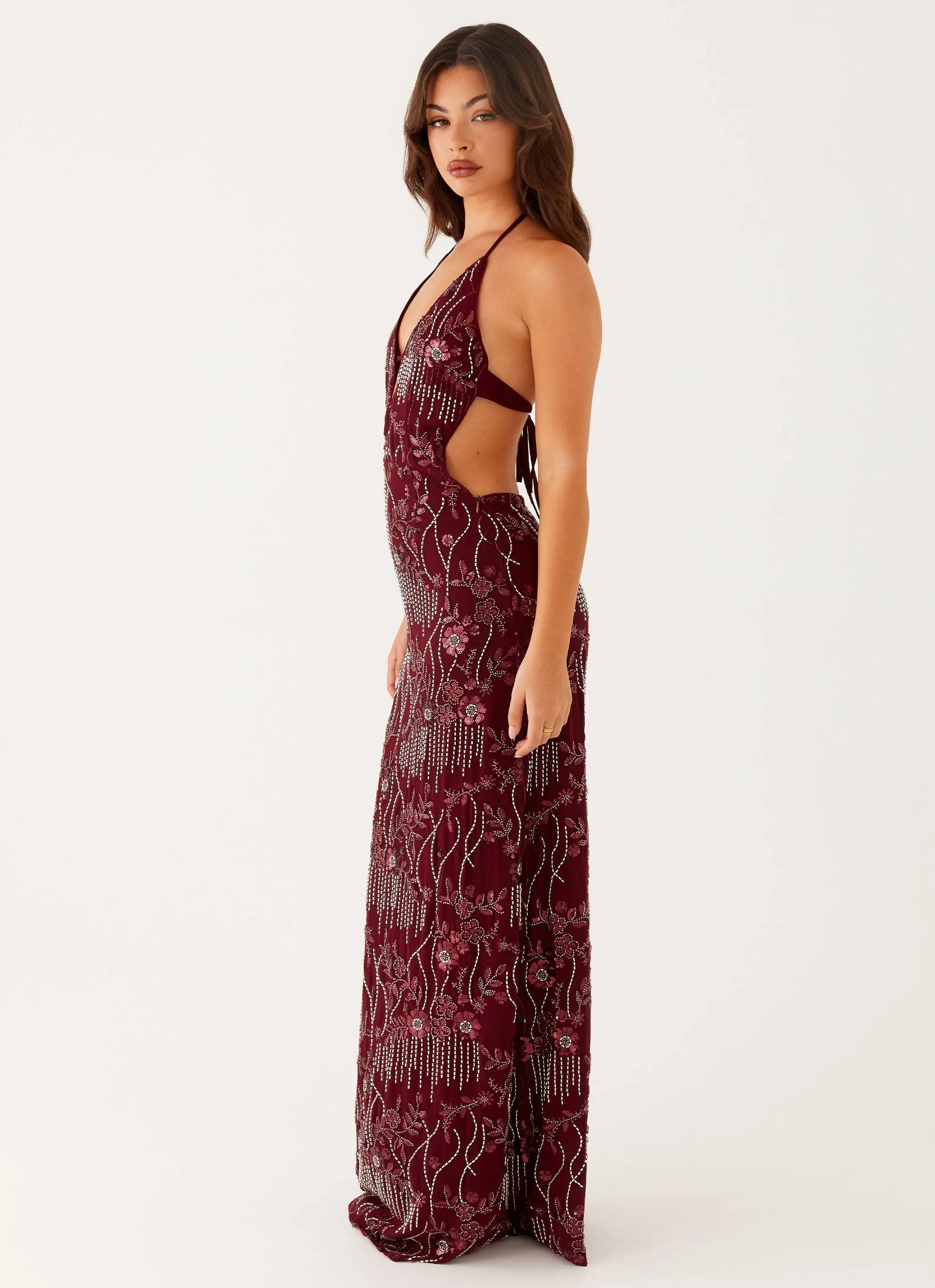 Relaxed Vibe Radiant Mood All For Love Maxi Dress - Burgundy