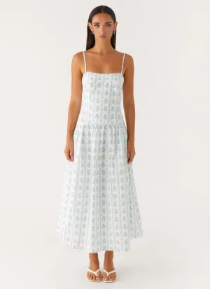 Amelie Midi Dress - Sweet Daydream Print soft look