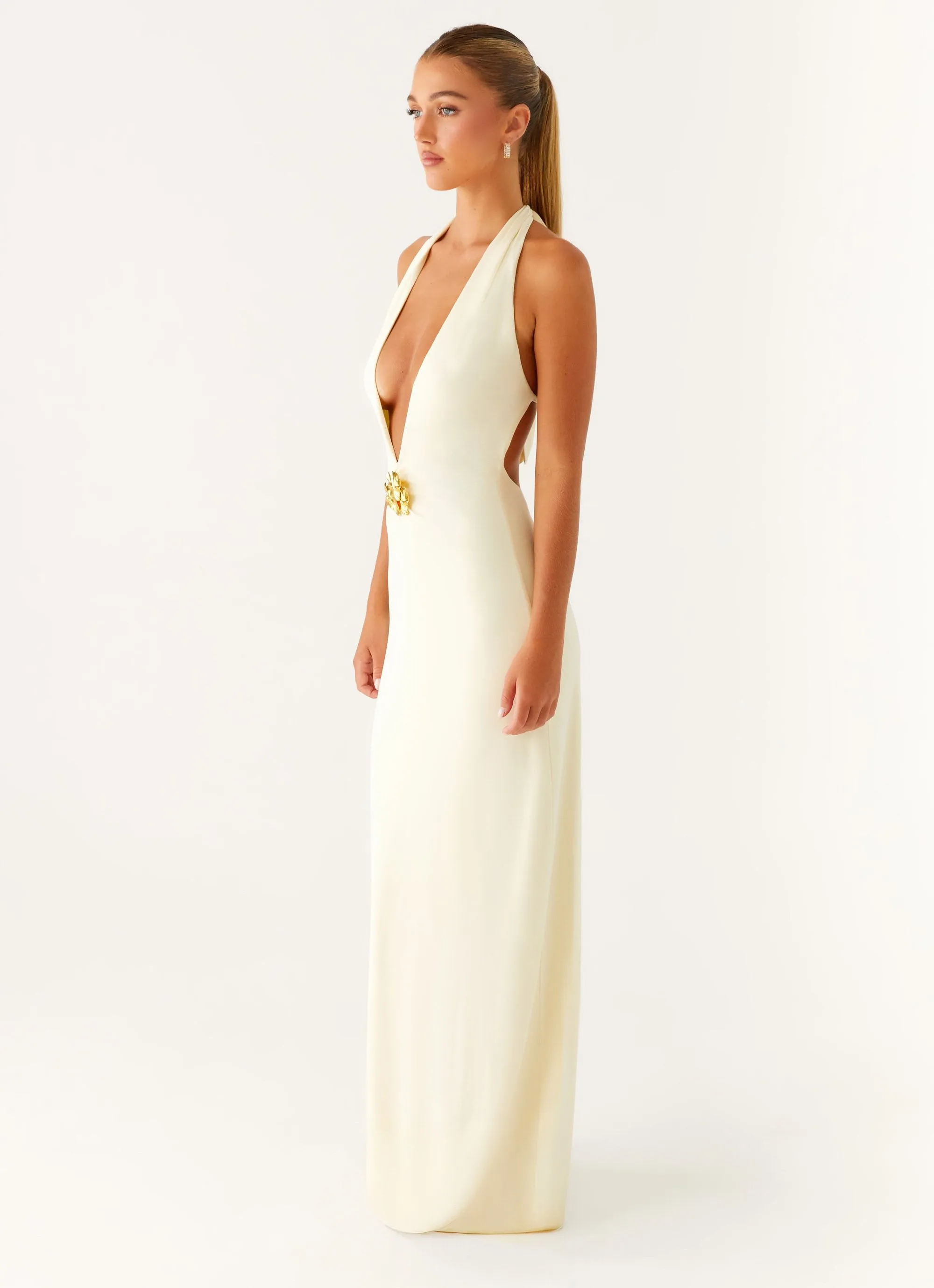 Unisex Option Trendy Layering Spirit Maxi Dress - Yellow