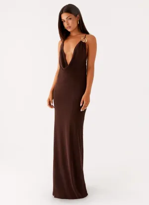 Game Player Maxi Dress - Chocolate Subtle Edge Relaxed Layers