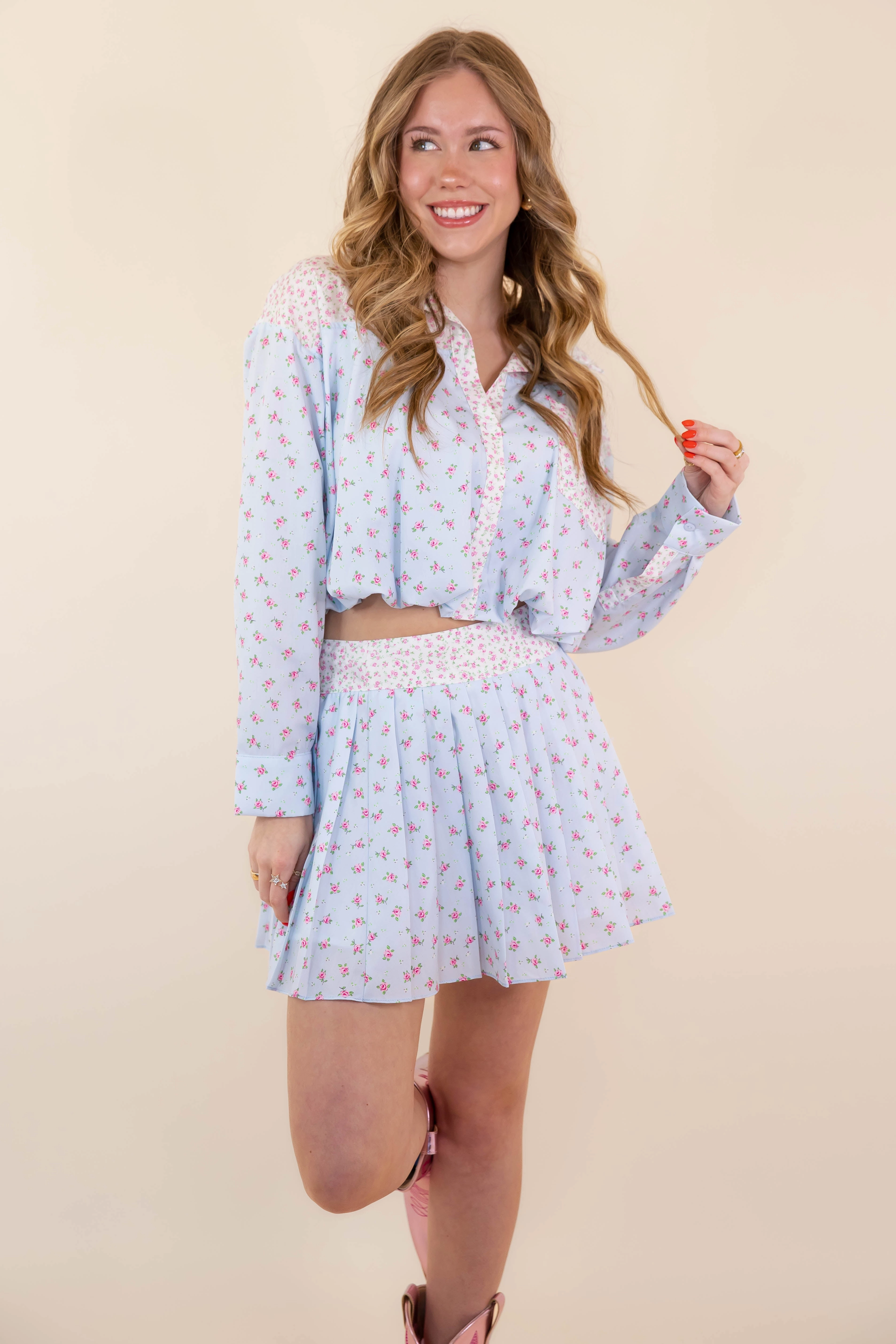 Fashionable Design Quick Access Pockets Your Best Days Pleated Mini Skirt