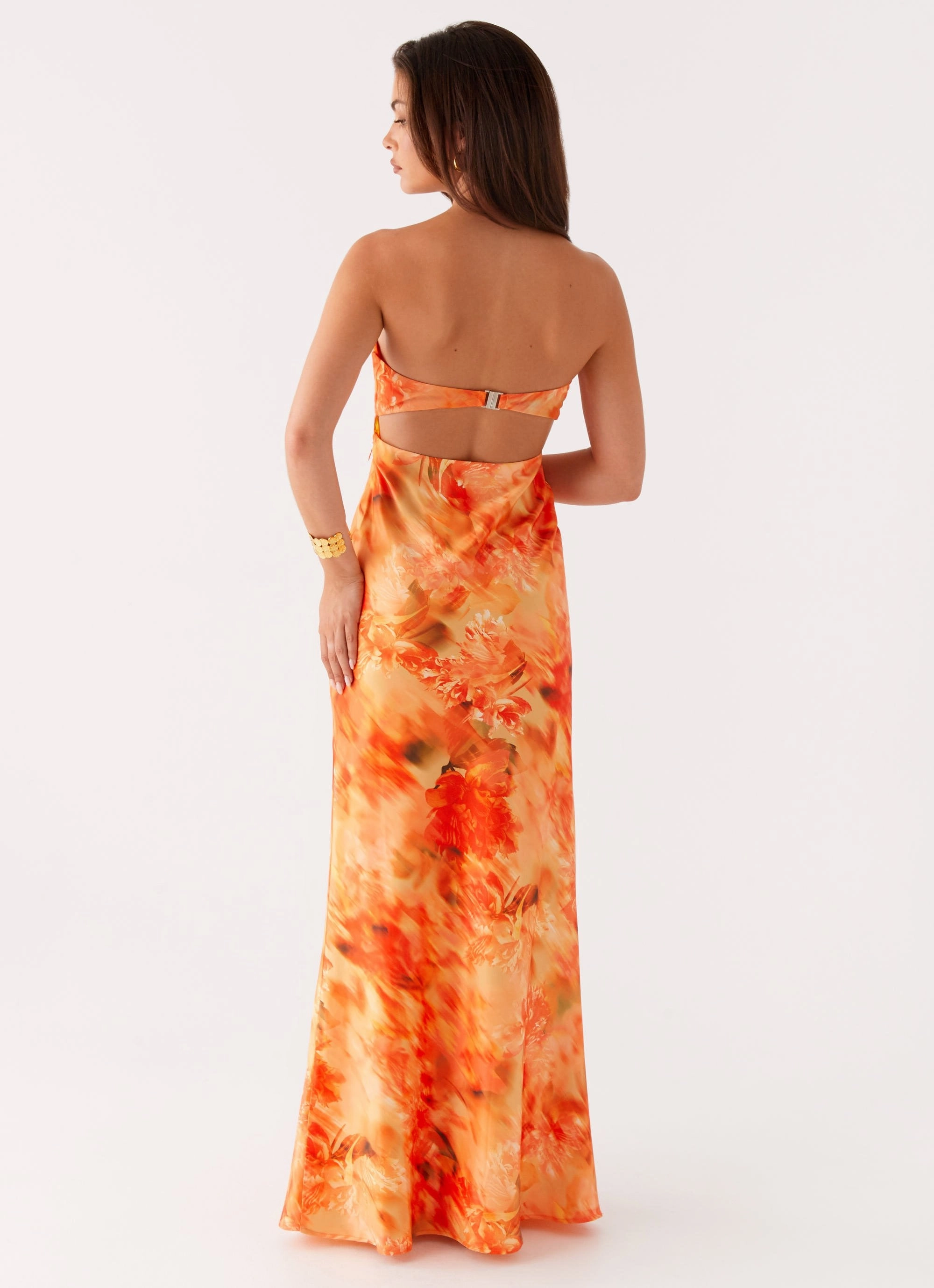 Carmen Maxi Dress - Sunset Floral Light and Comfortable