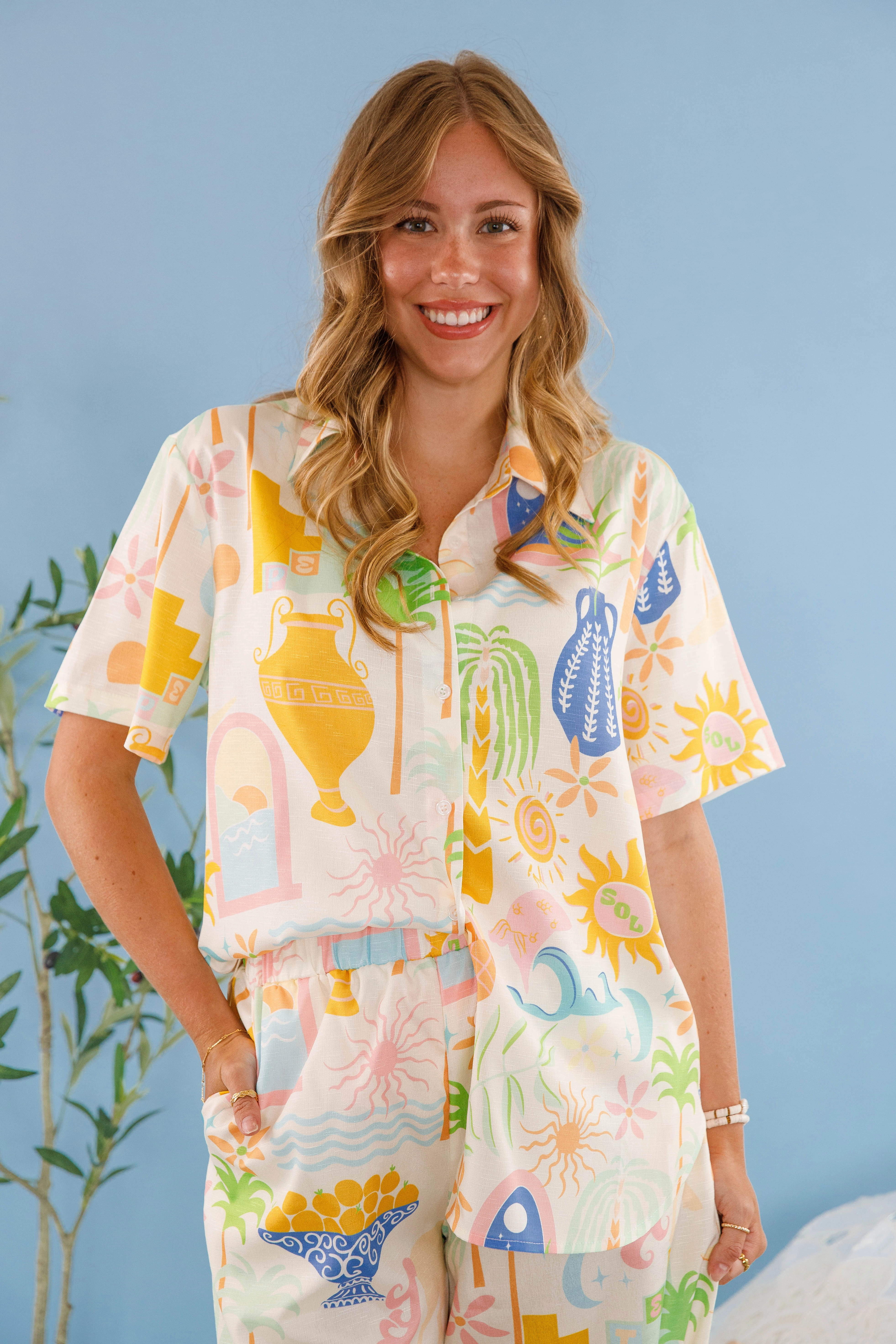 Unstructured Fit TearResistantWeave On My Radar Button Down Top