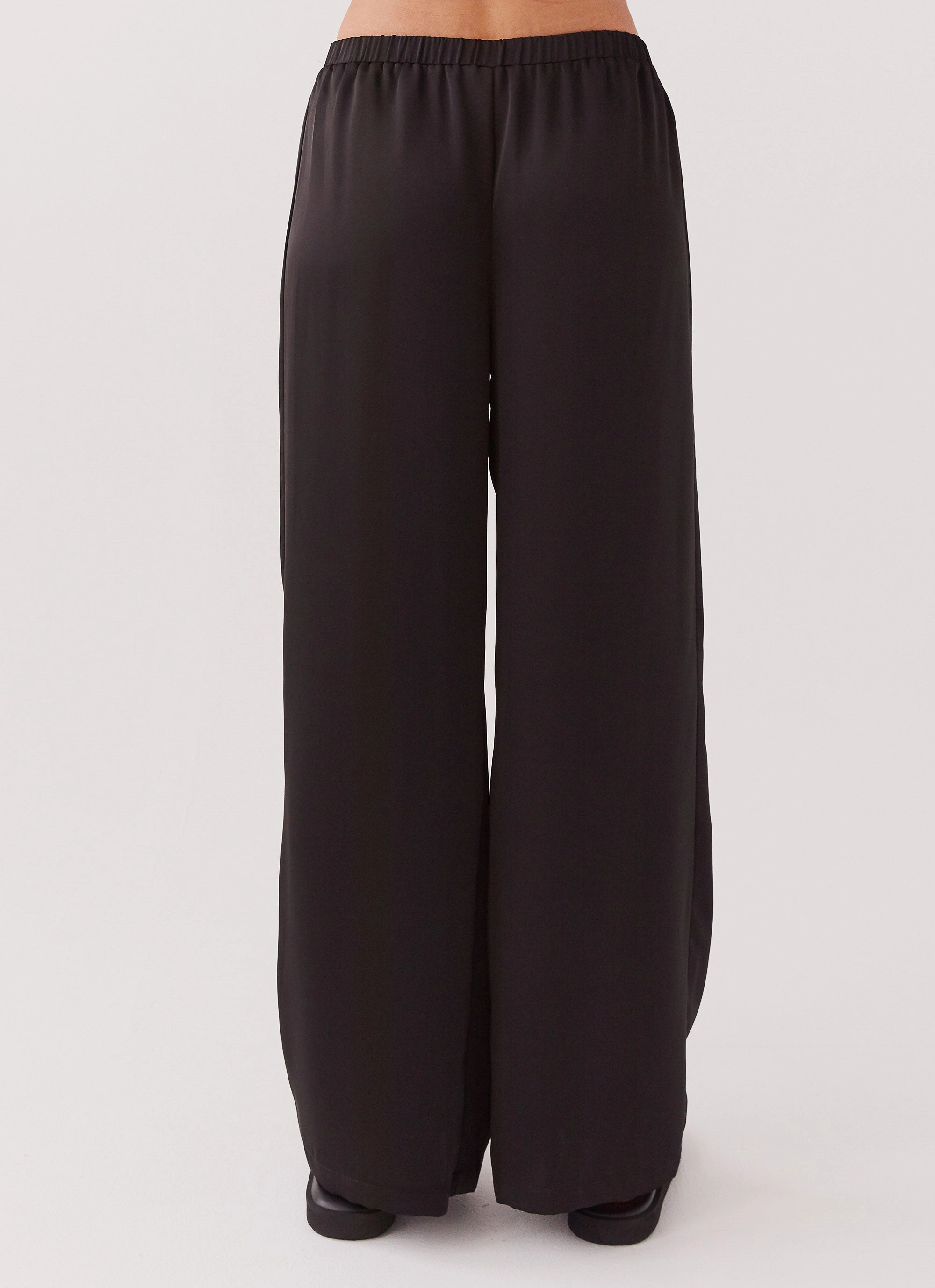 Palm Cove Satin Pants - Black Practical Style