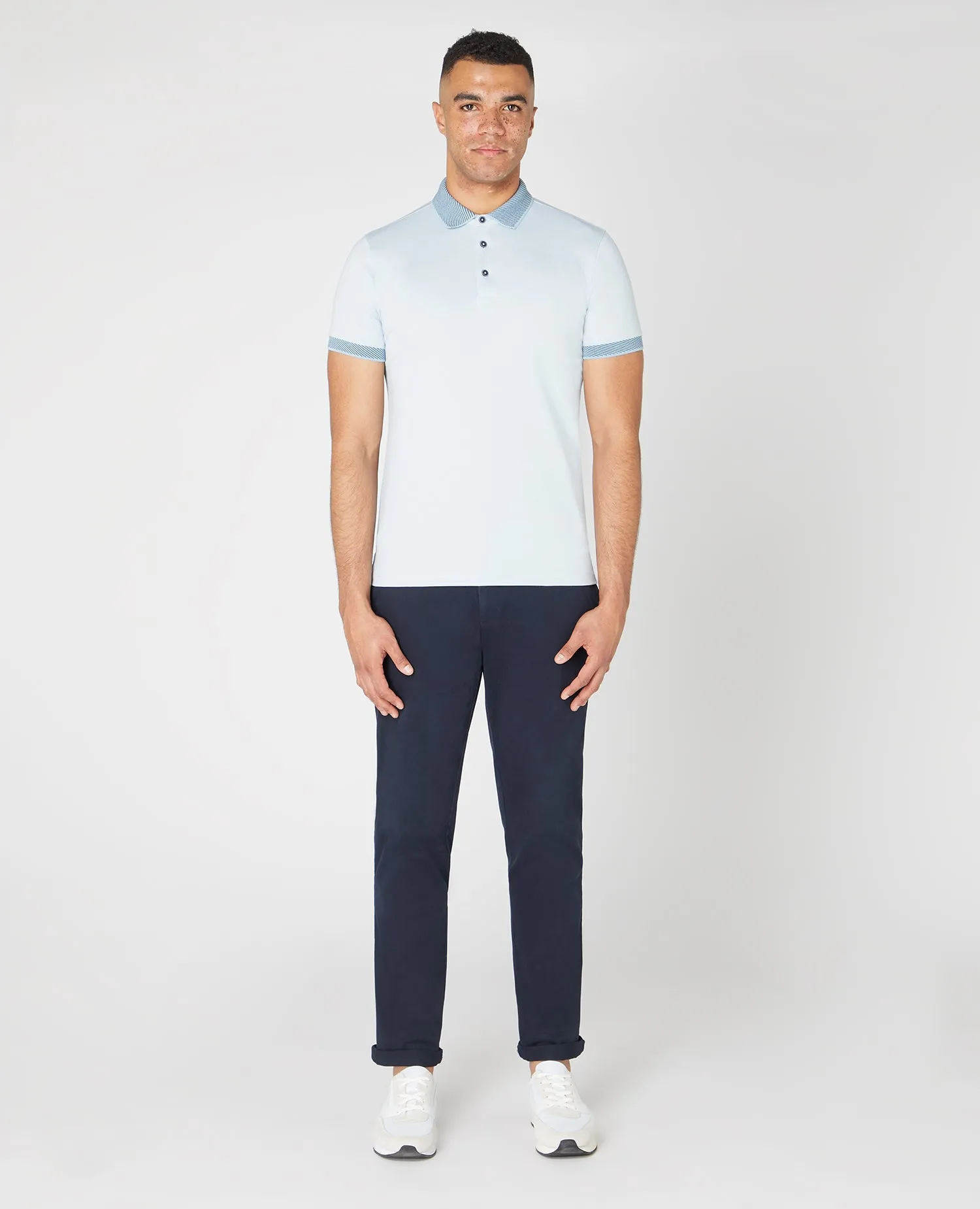 Remus Uomo Short Sleeve Polo Shirt - Blue