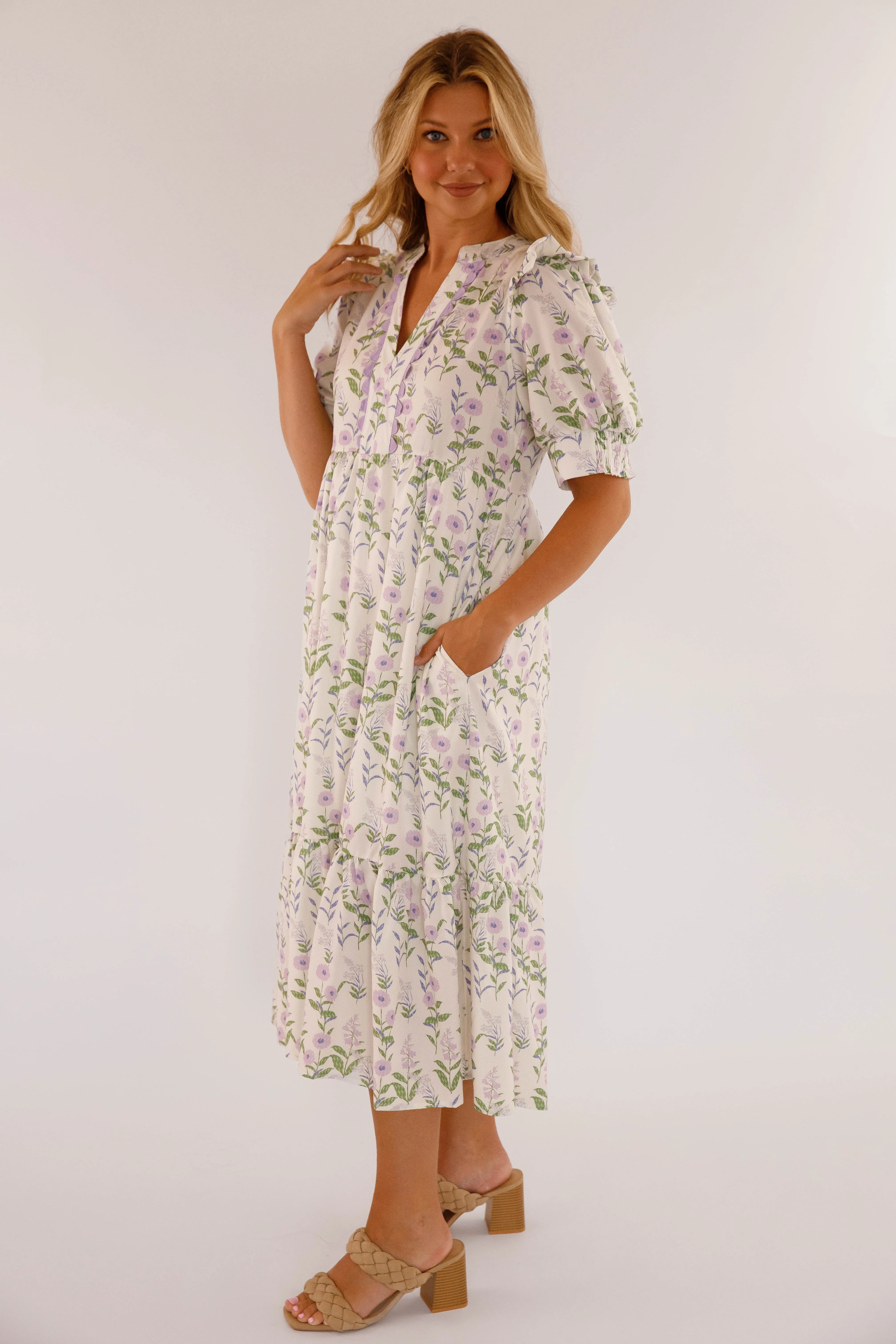 Soft Material Soft And Comfortable RESTOCK: French Countryside Midi Dress