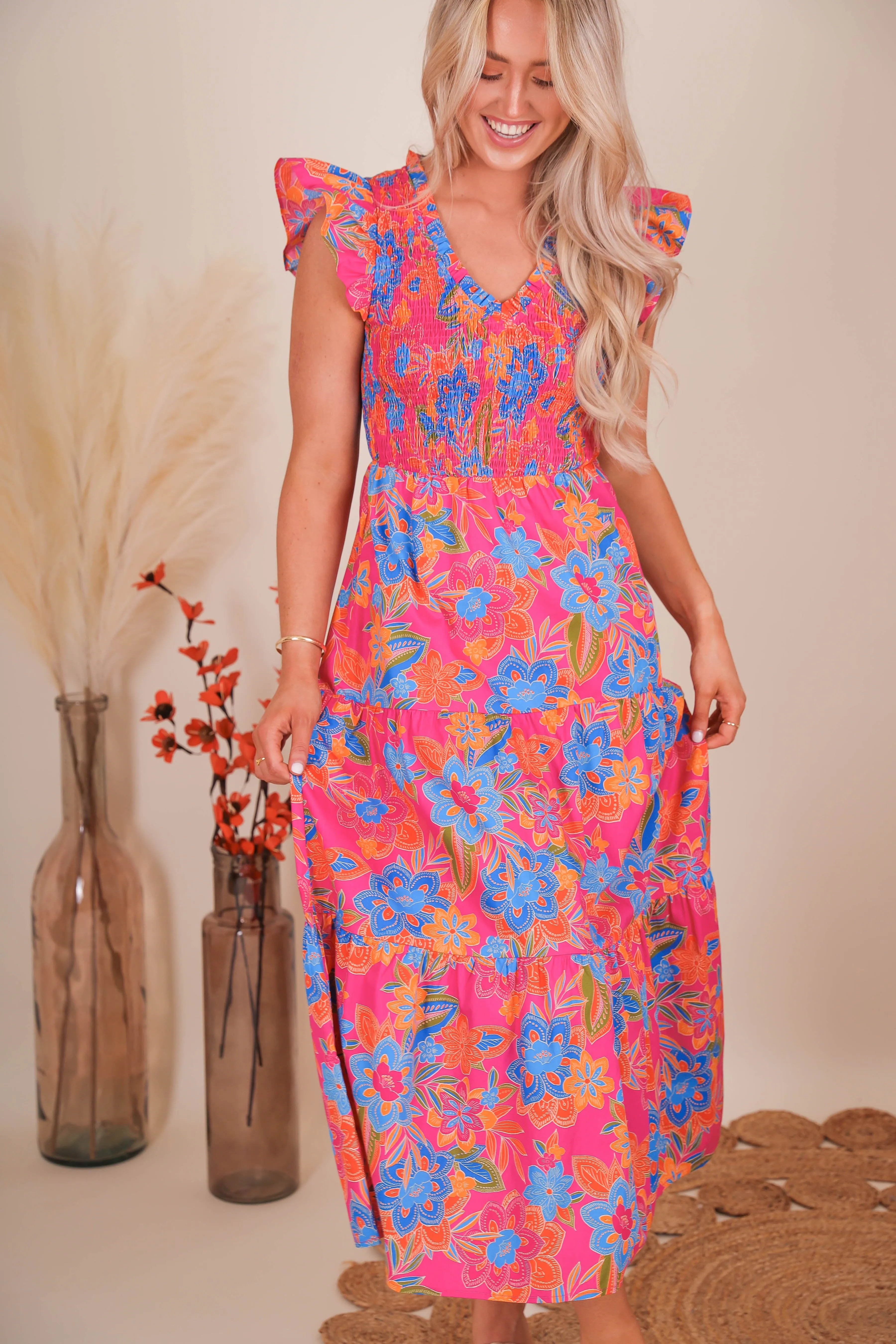 RESTOCK: It's No Surprise Dress-Floral Trend Fit