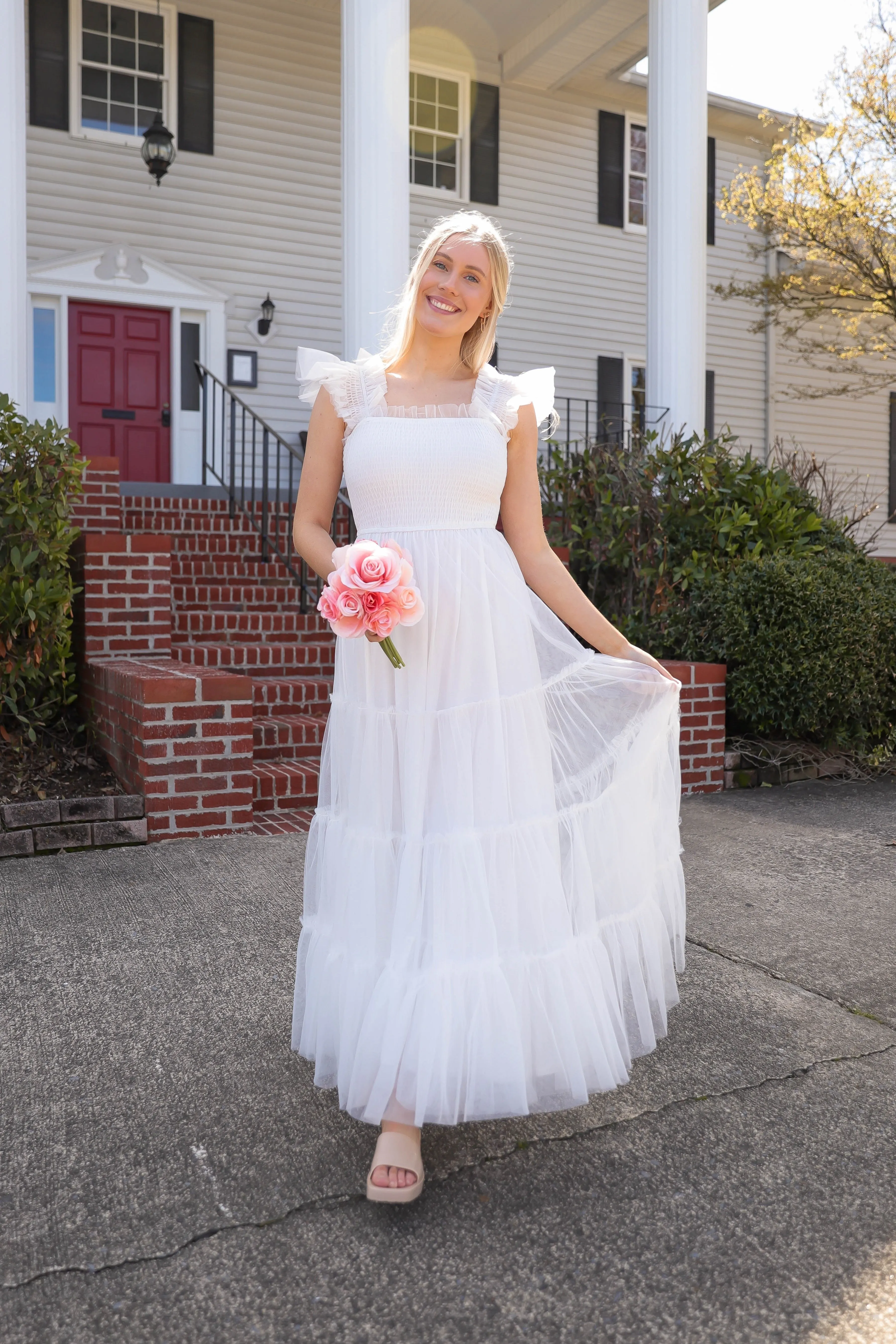 RESTOCK: She's Beauty & Grace Maxi Dress-White All-Purpose Wear Edgy Layers