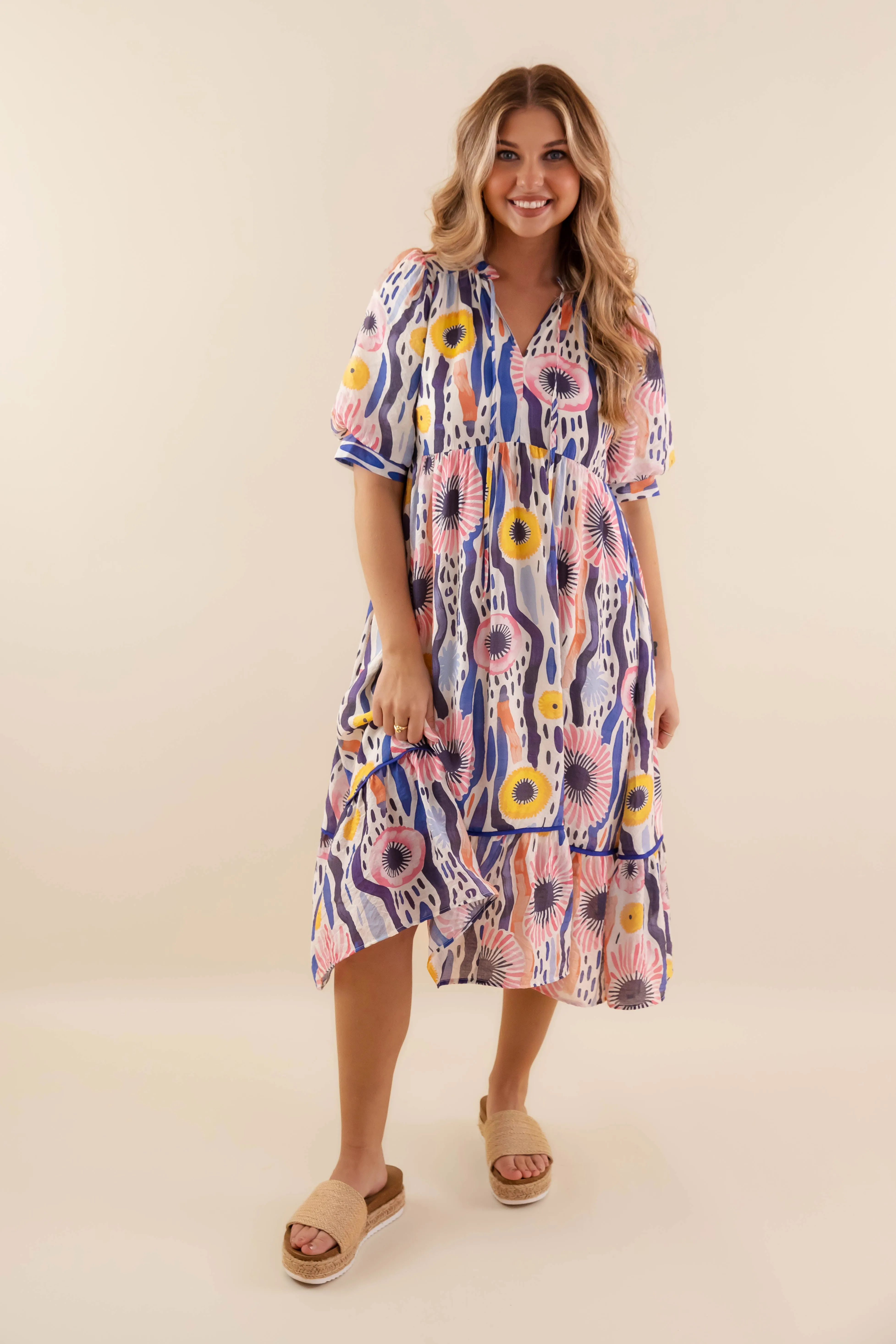 Lace Ease RESTOCK: Sips and Sunshine Midi Dress