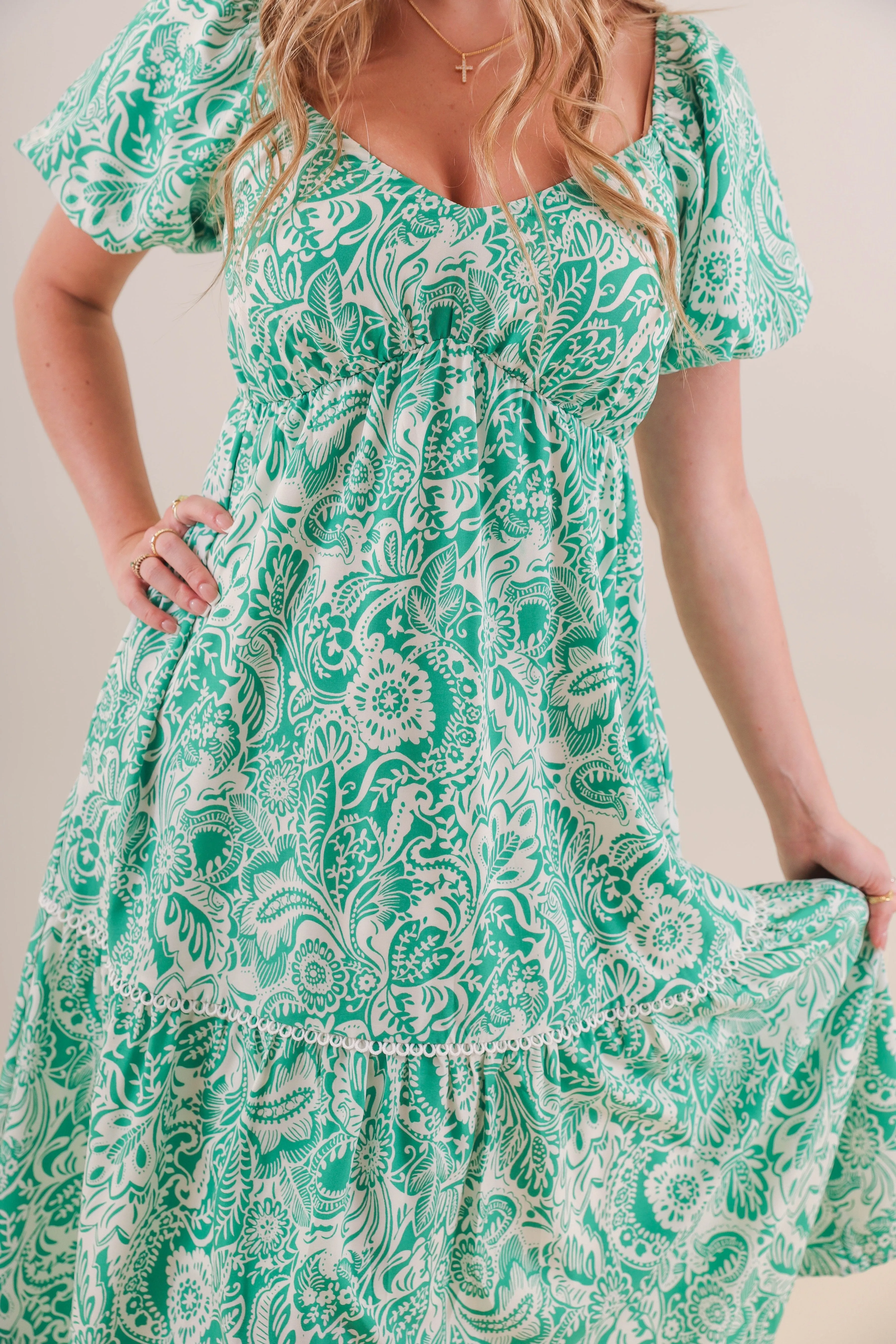 RESTOCK: Think Happy Thoughts Midi Dress Subtle Edge