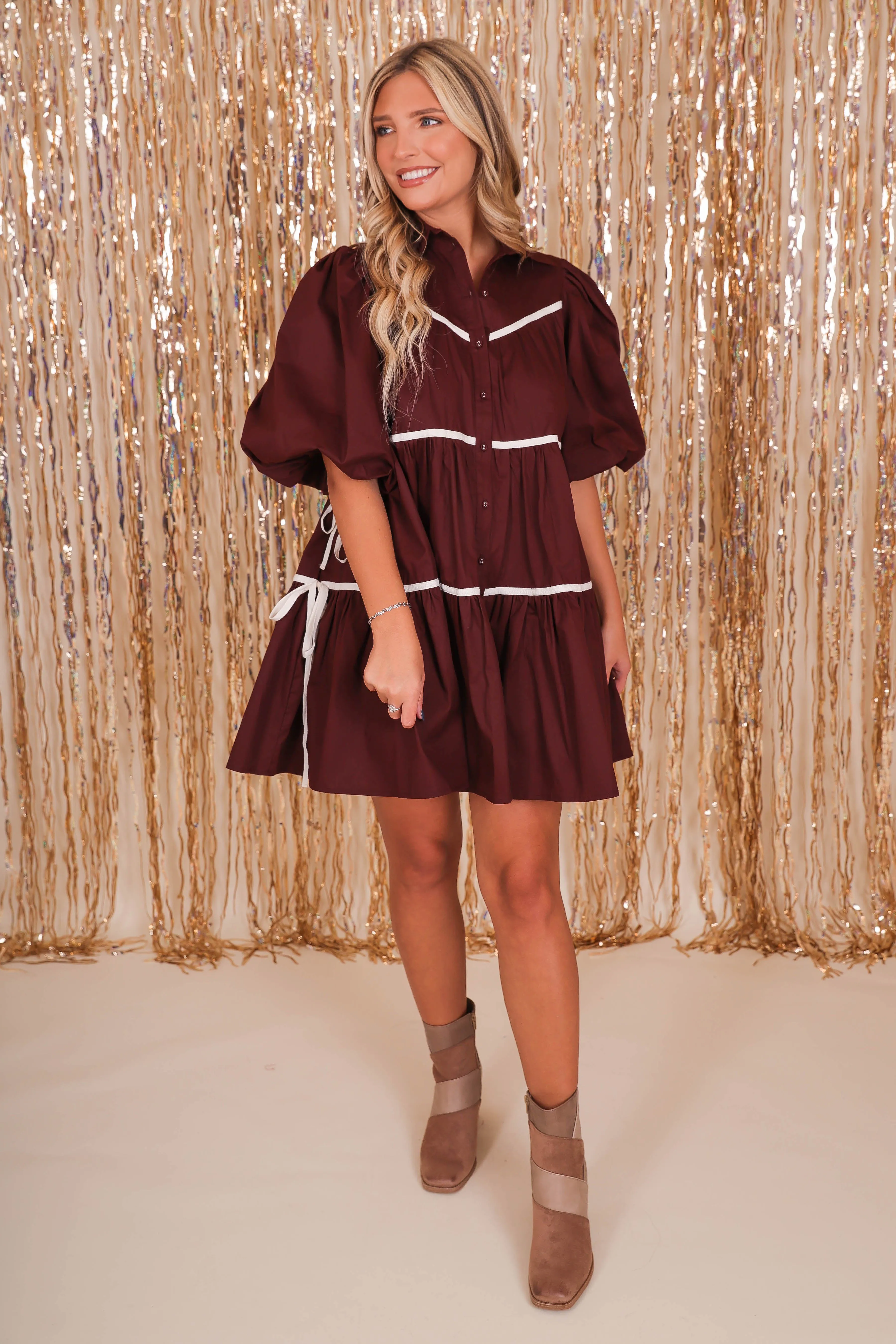 SoftTouchTexture RESTOCK: When You Have It All Dress-Brown