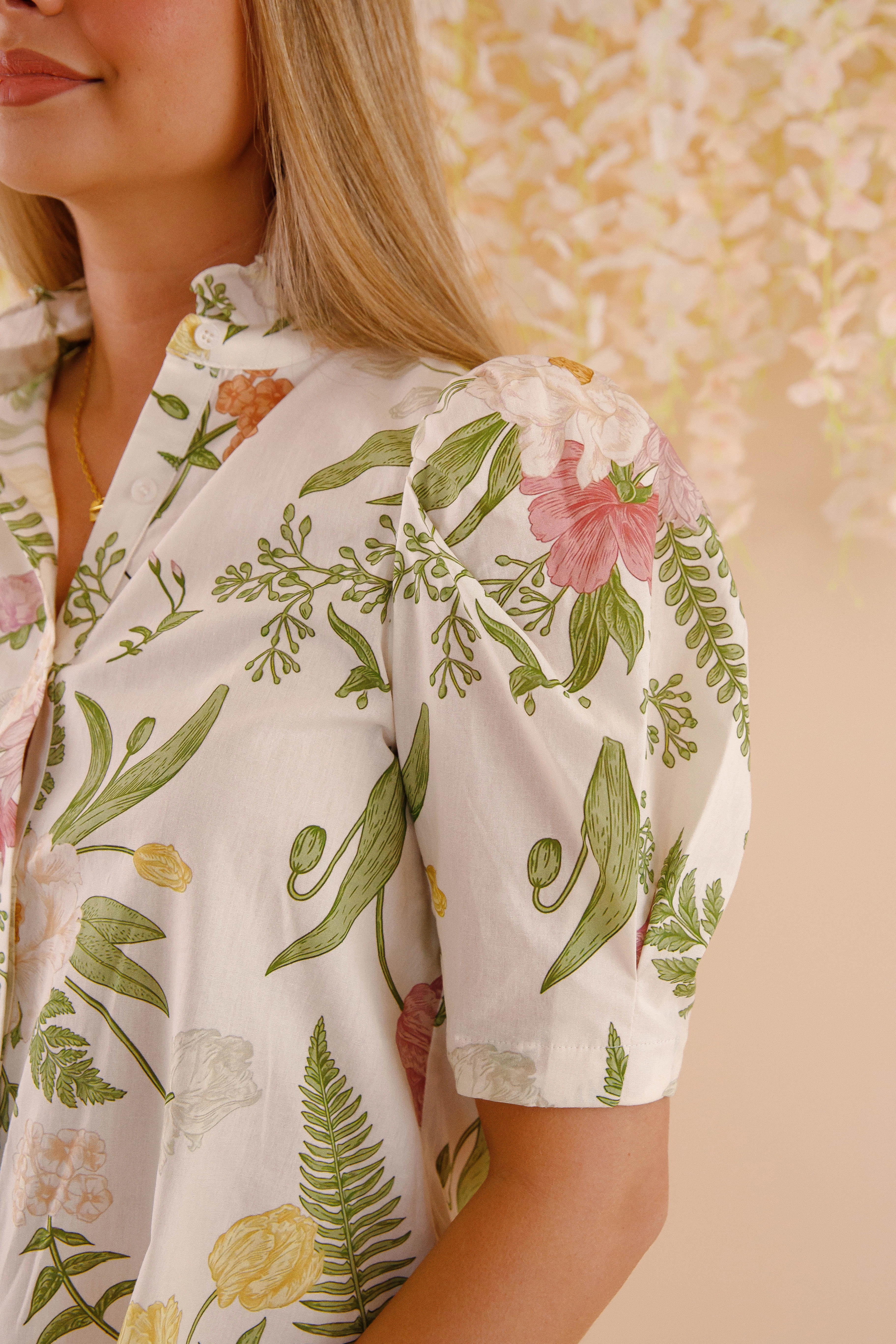 Tagless Collar RESTOCK: When Friendship Blooms Blouse