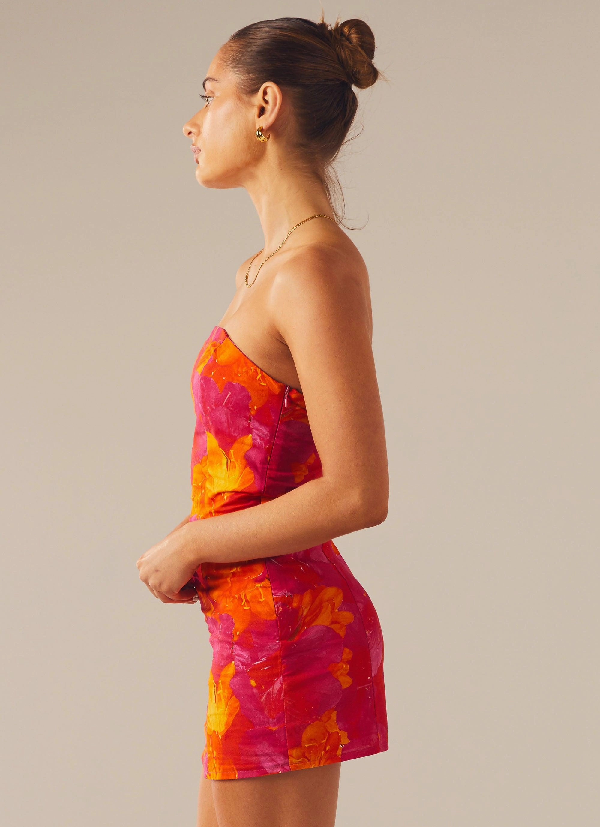 Lightweight Wear Seasonal Comfort Stuck On You Mini Tube Dress - Floral Sun