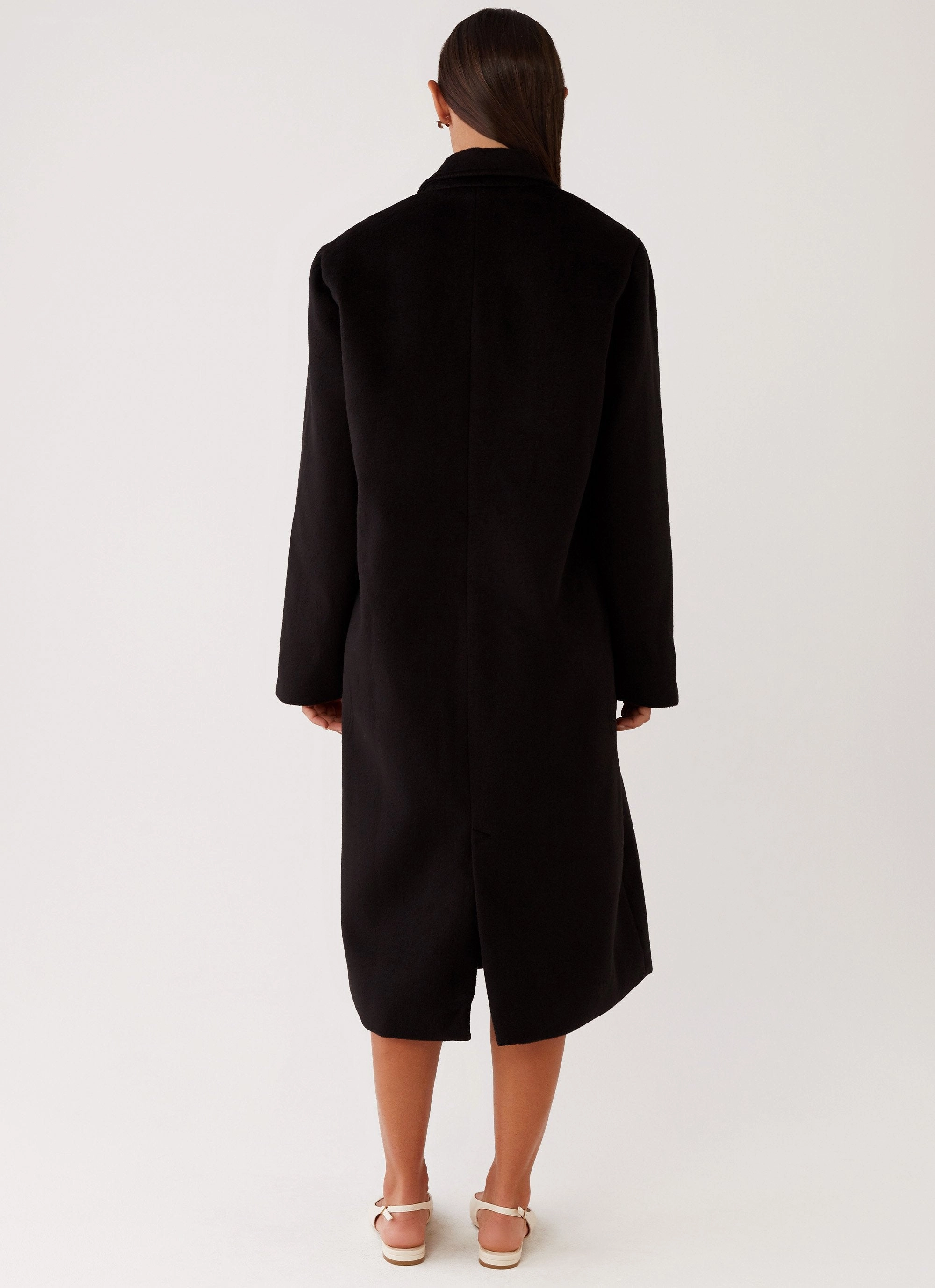 DoubleLayeredCuffs Timeless Fit Style Gianni Double Breast Coat - Black