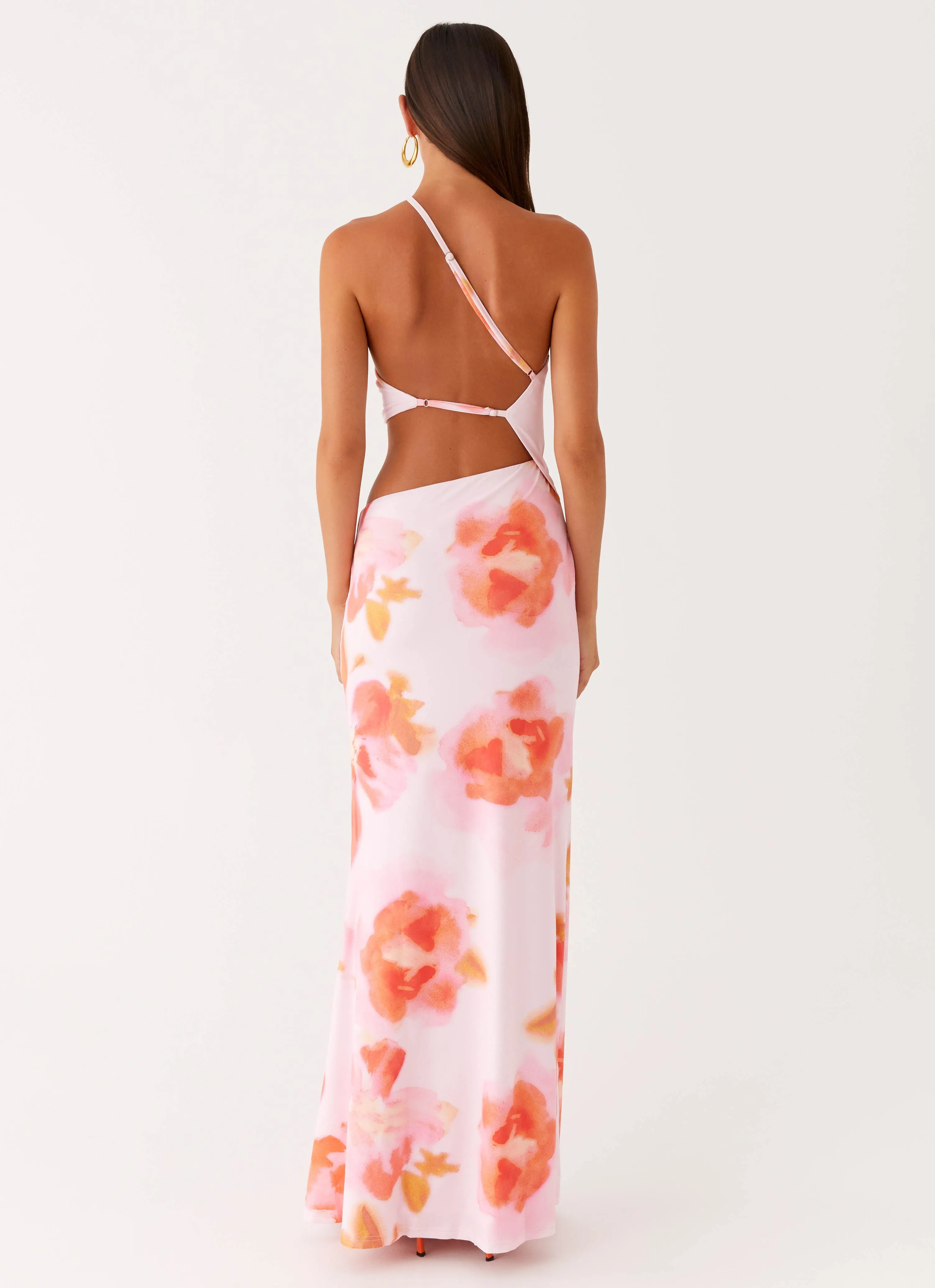 Riano Cut Out Maxi Dress - Blushing Blossom urban vibe Comfortable Design Wear
