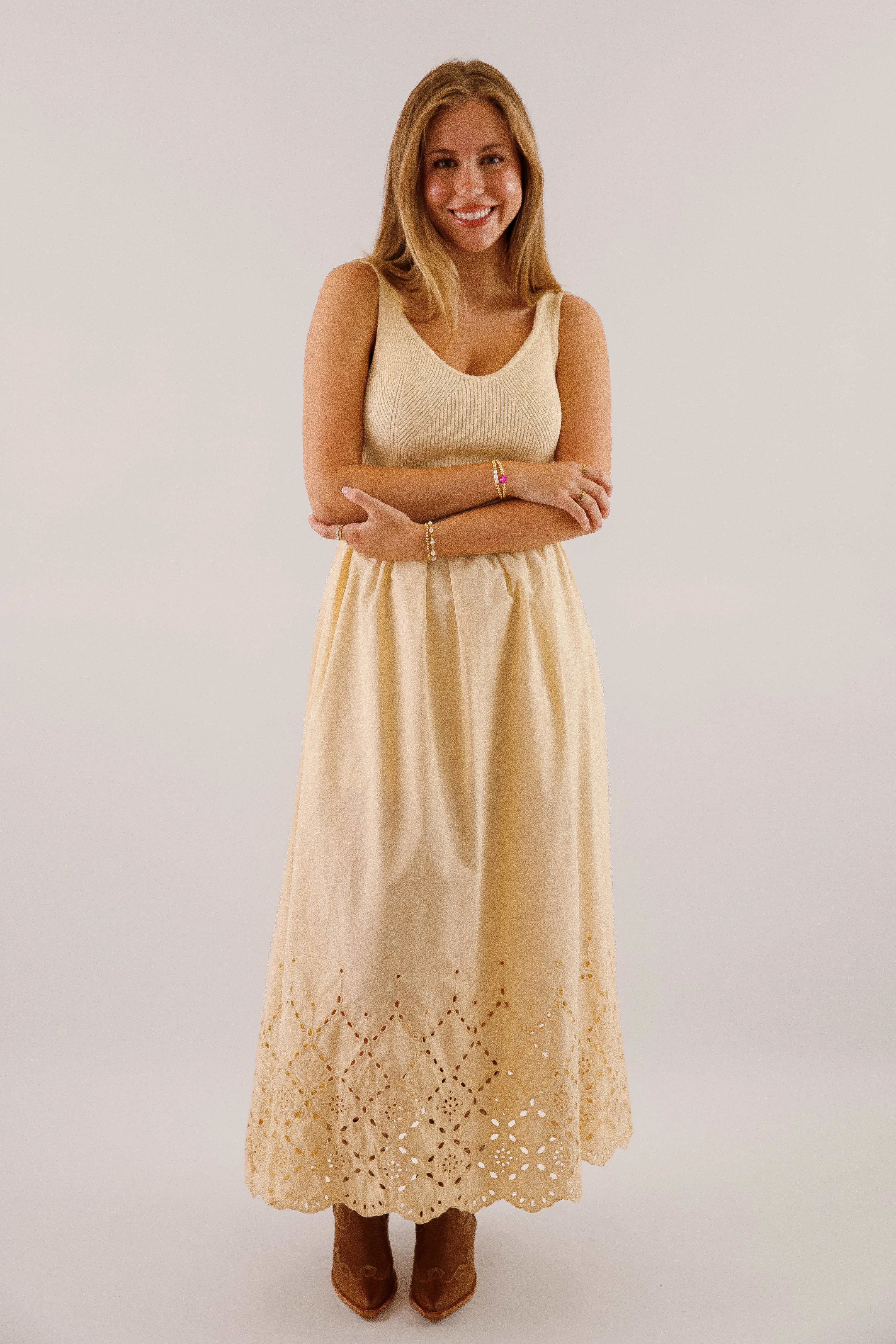 Calm Drape Dew Glow Right Here Midi Dress