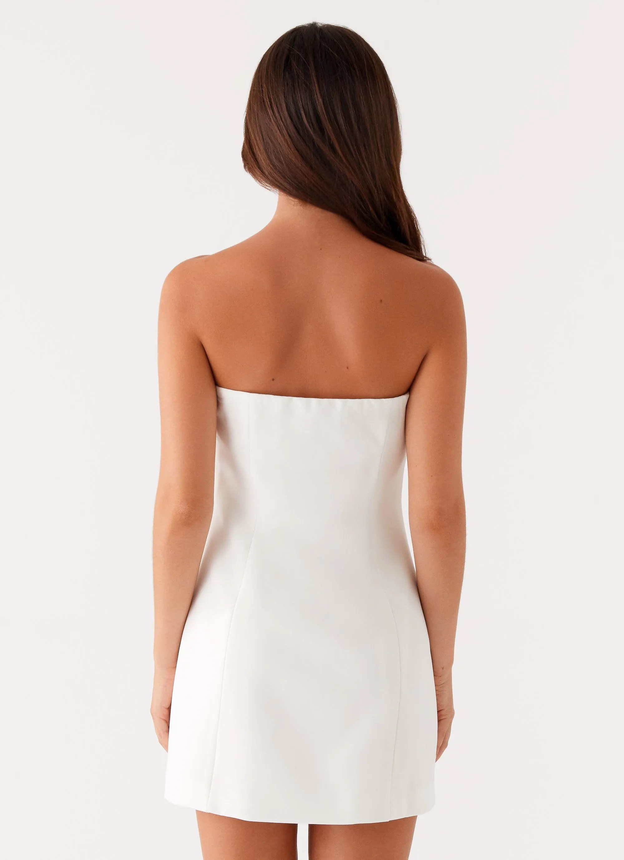 Riva Mini Dress - White Classic A-line design