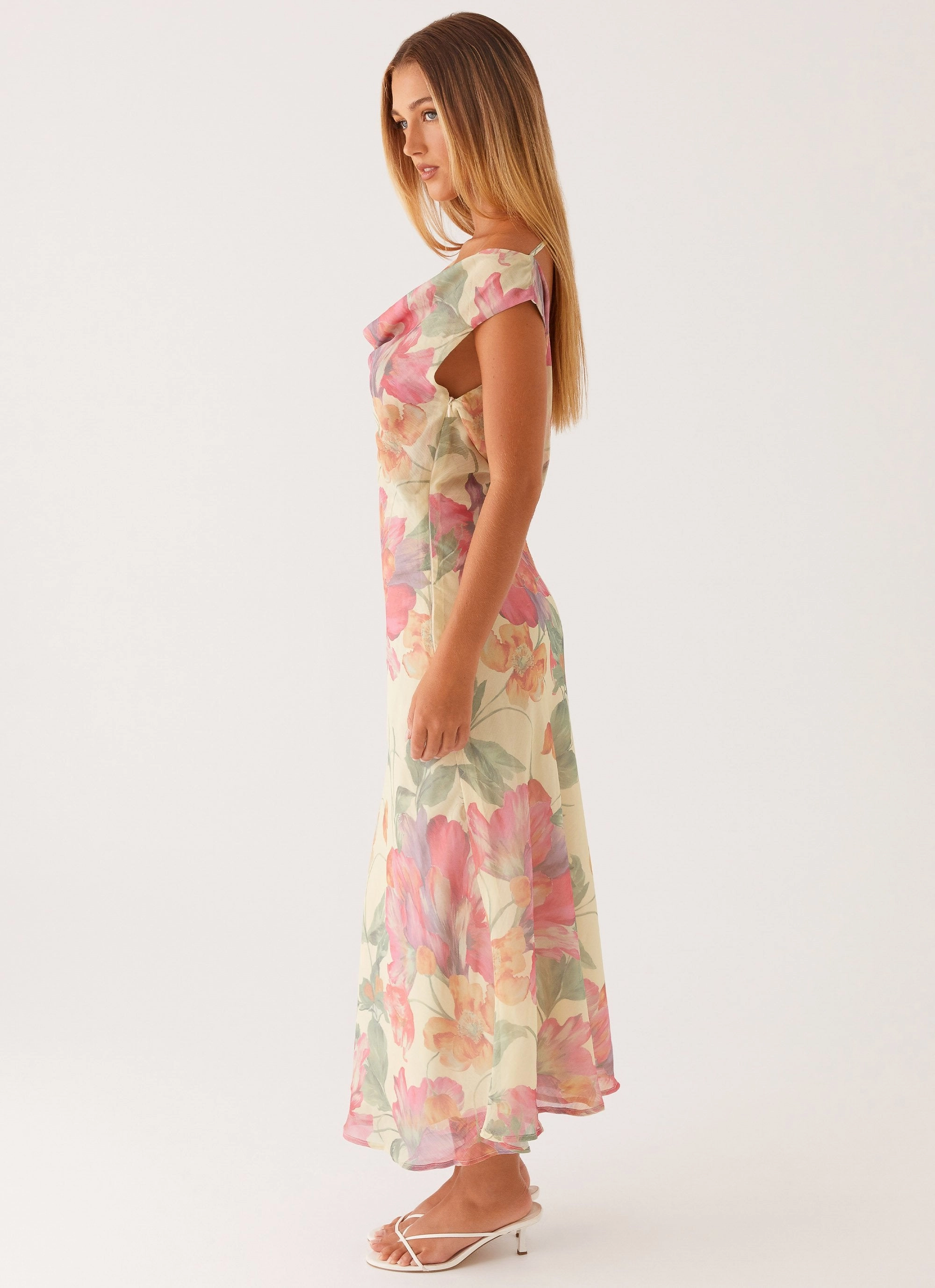 Saturated Hue Moment Glow Role Model Maxi Dress - Yellow Peony