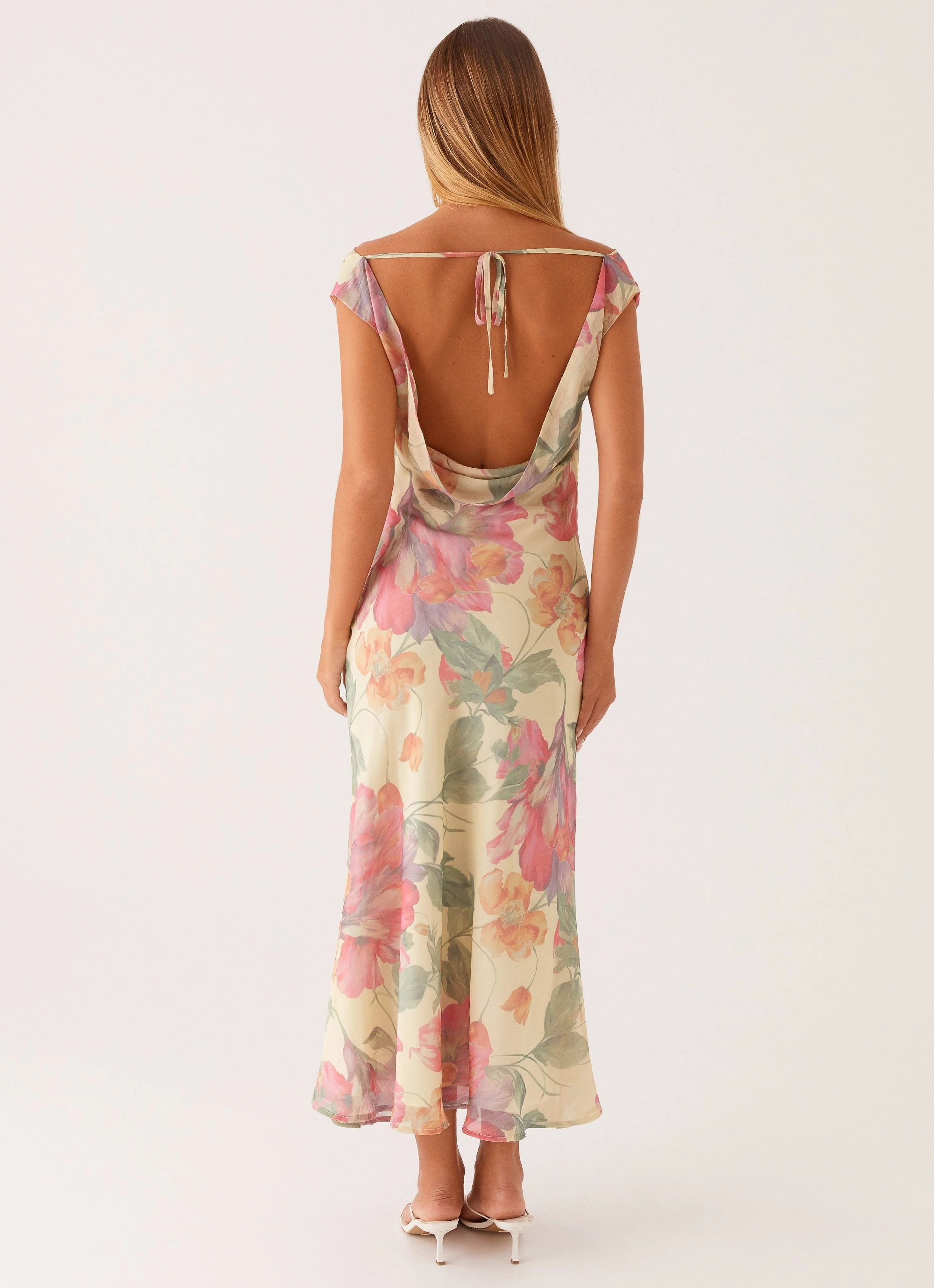 Perfect For Work Role Model Maxi Dress - Yellow Peony
