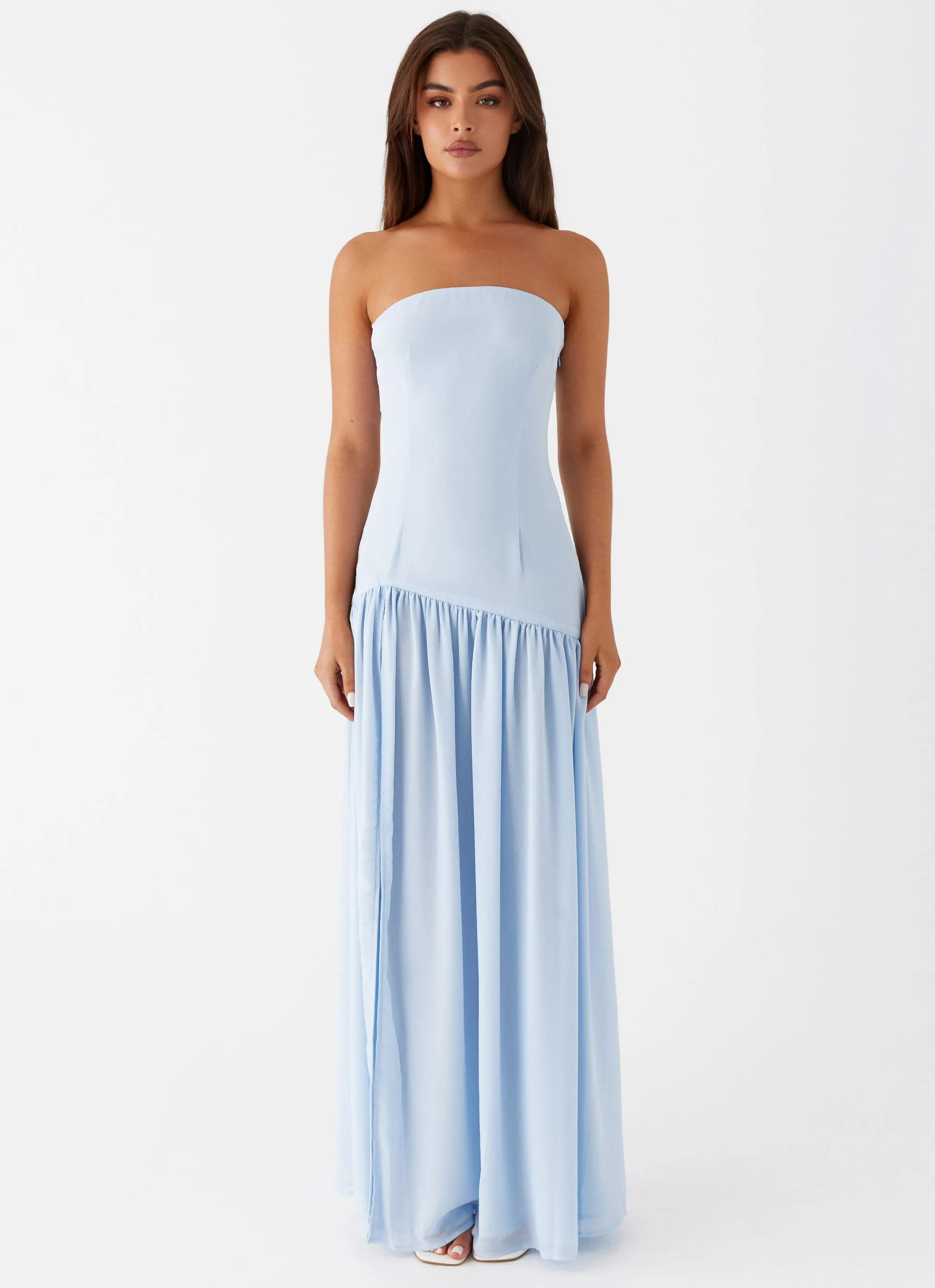 Eden Strapless Maxi Dress - Blue Pure Elegance Stylish day dress