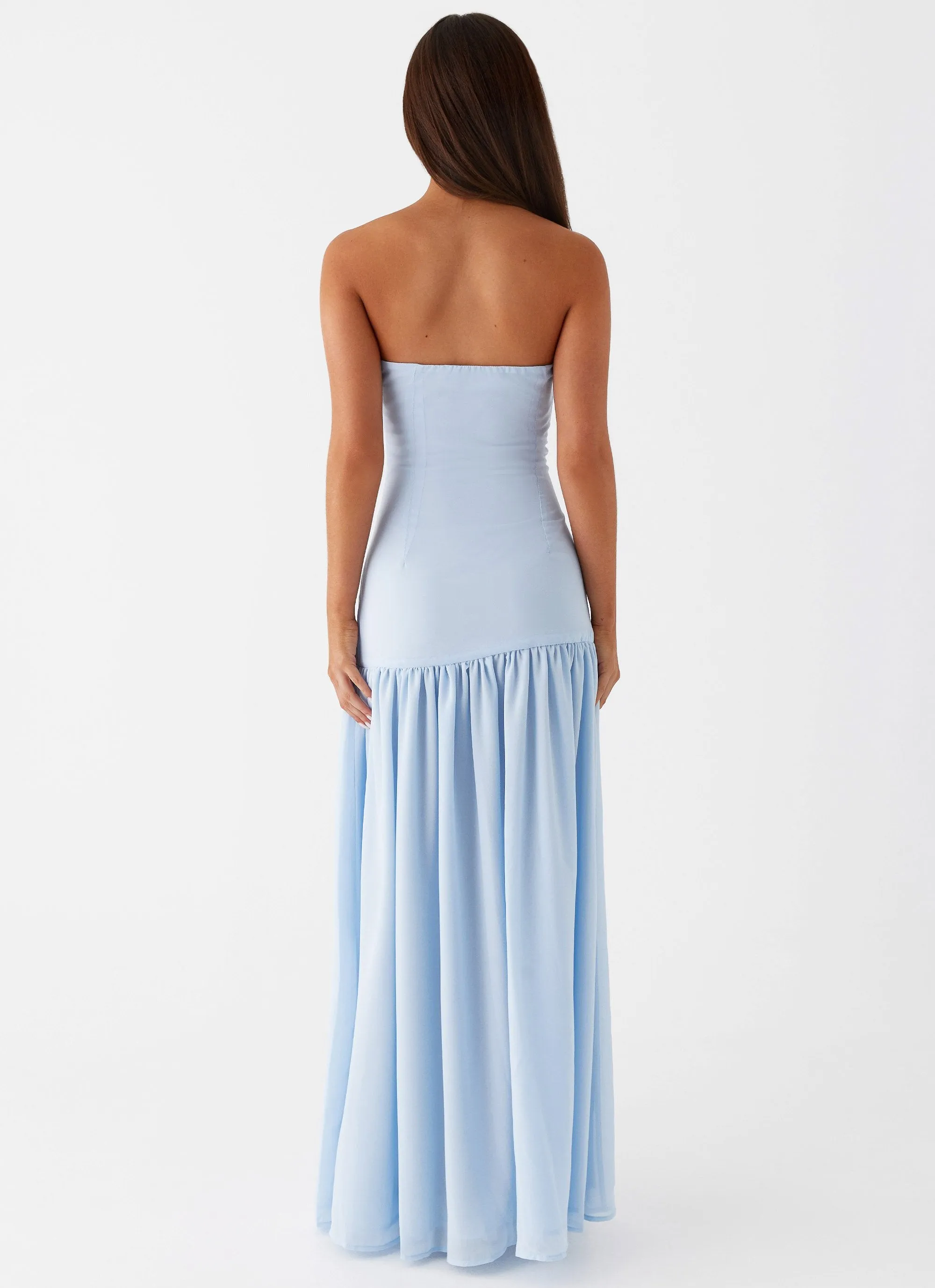 Breathable wear Charming Design Eden Strapless Maxi Dress - Blue