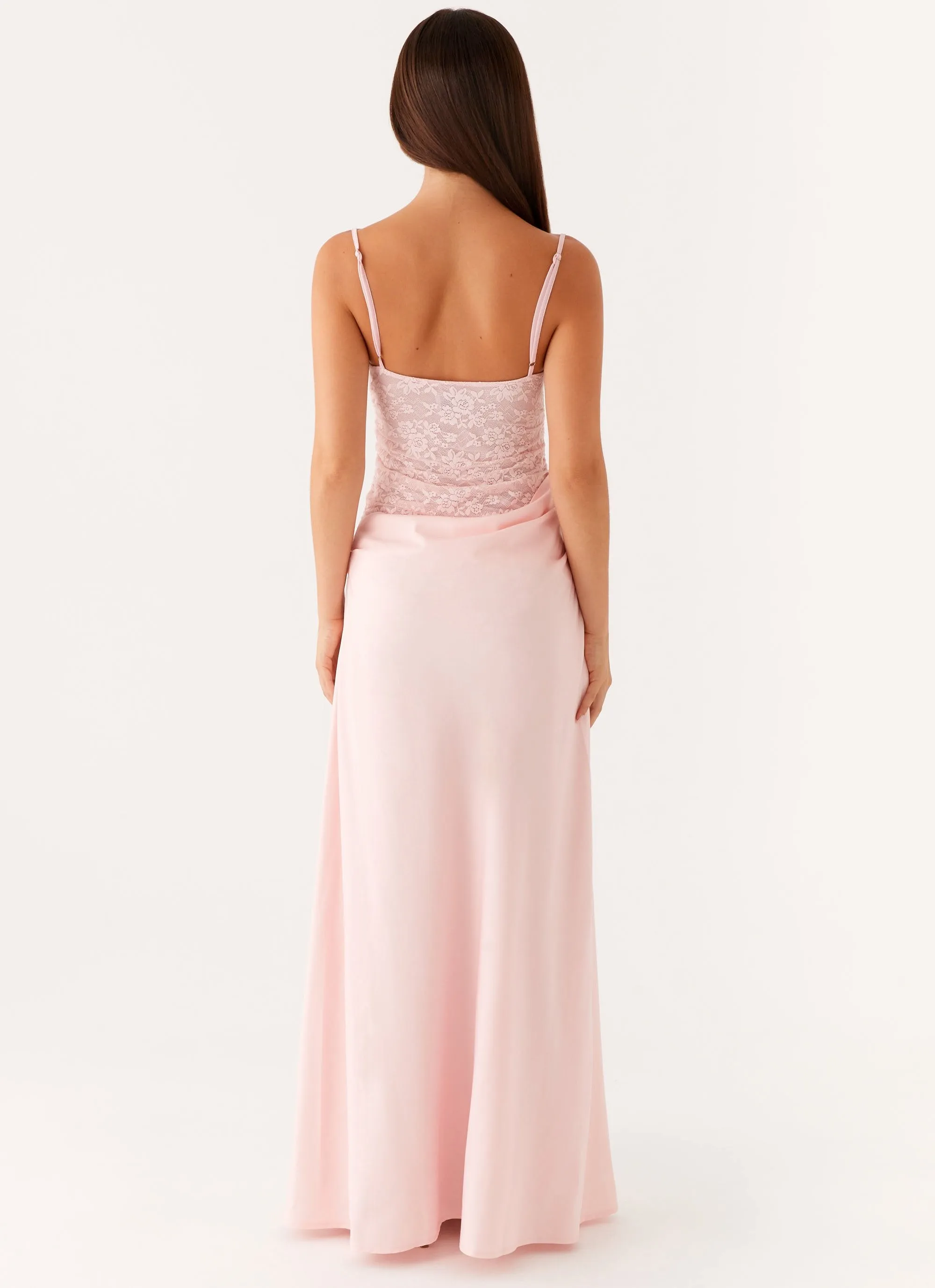 Romy Maxi Dress - Pink Calm Grace Bodycon-Fit
