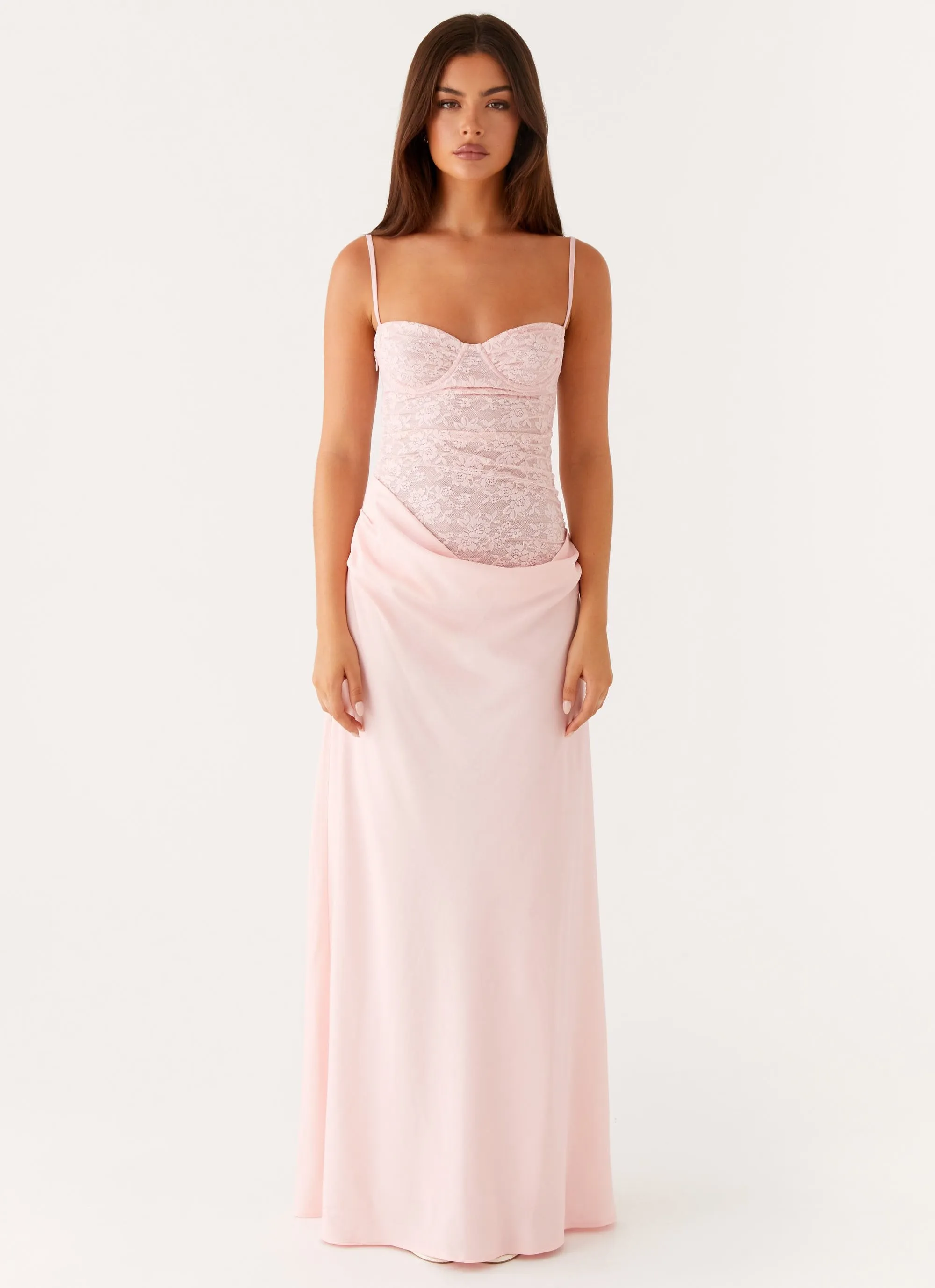 DeepPocketStyle Soft Detail Romy Maxi Dress - Pink