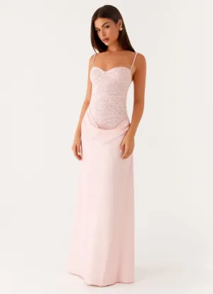Romy Maxi Dress - Pink Fashion Forward Romantic Bloom